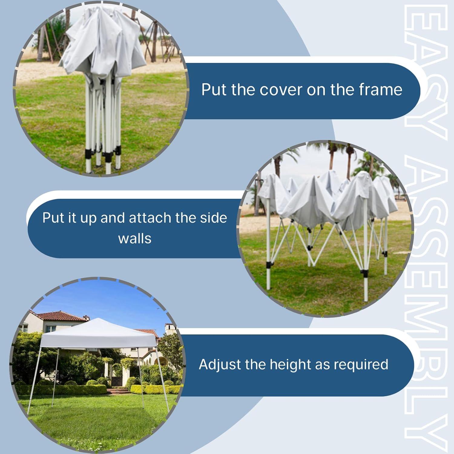 Tienda Gazebo Instantáneo Outvita 3m x 3m Impermeable UV