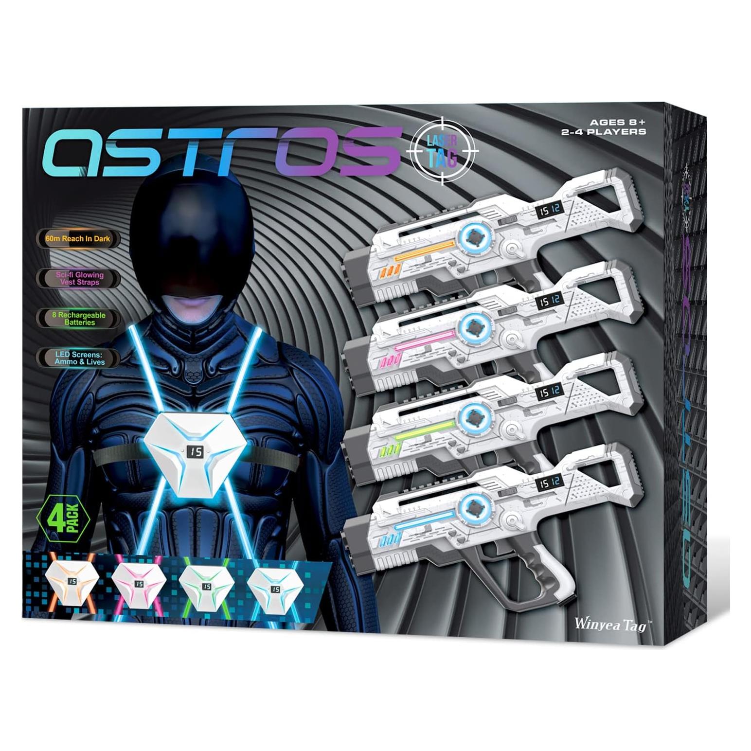 Pistolas Laser Tag Recargables WINYEA 4 en 1 LED para Niños