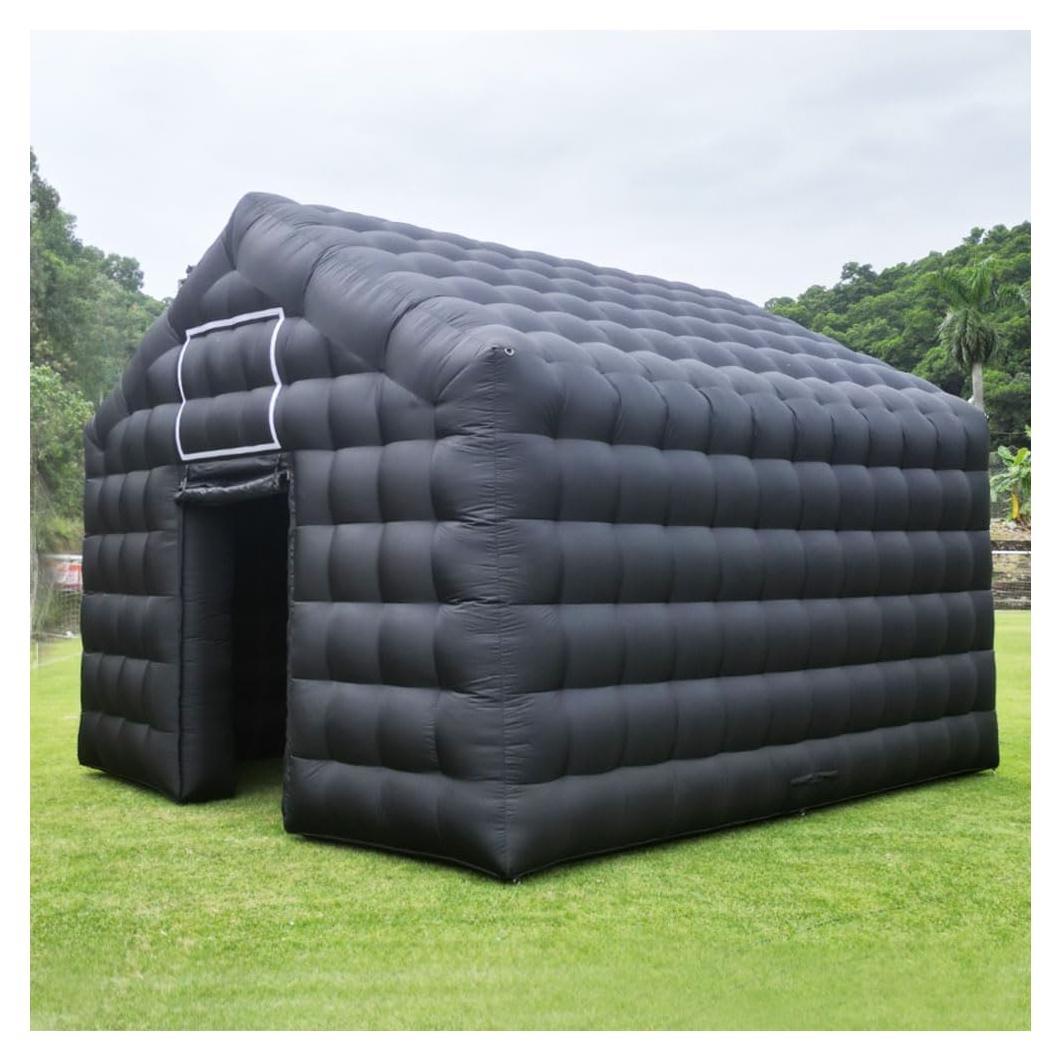 Inflatable Night Club 18X16X14Ft Large Black Disco Cube Gazebo Event House with Logo Area Portable Inflatable Party Tent for Birthday, School Events, Backyard Party, Rental Business