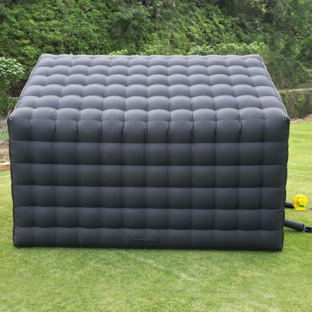 Inflatable Night Club 18X16X14Ft Large Black Disco Cube Gazebo Event House with Logo Area Portable Inflatable Party Tent for Birthday, School Events, Backyard Party, Rental Business