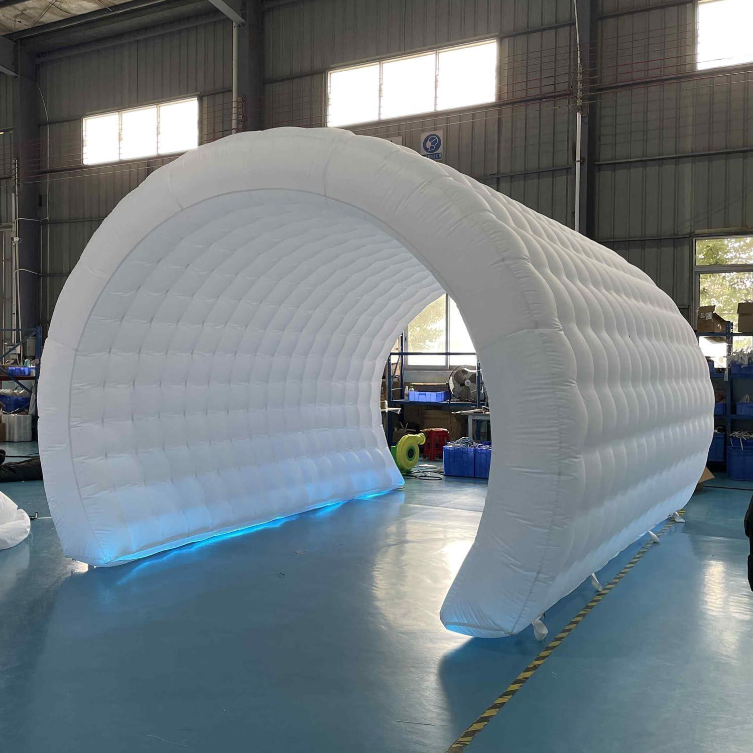 Sayok Inflatable Tunnel Tent for Event Wedding Promotion - Sports Entrance (White, 16.5x10x10ft)