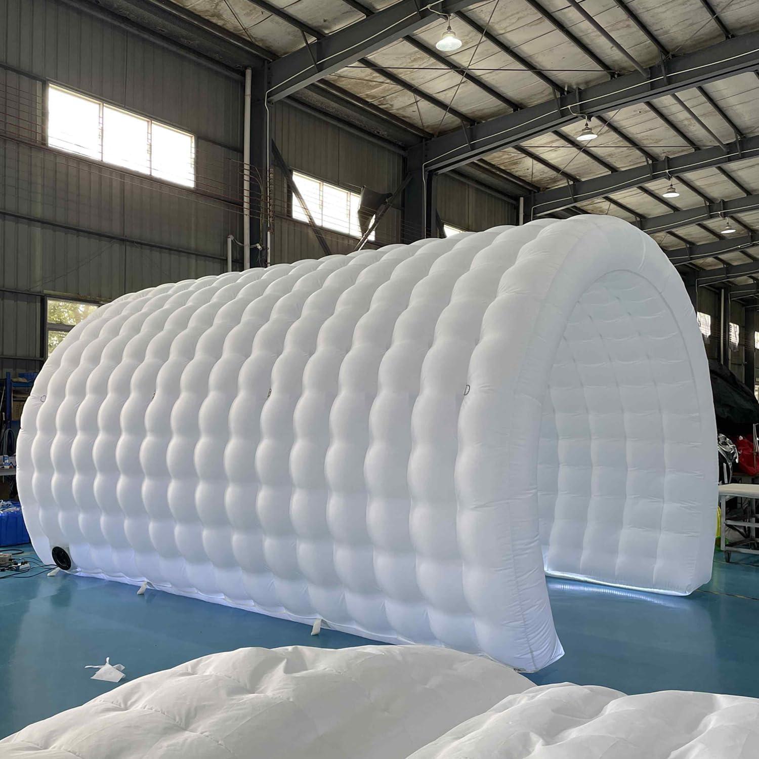 Sayok Inflatable Tunnel Tent for Event Wedding Promotion - Sports Entrance (White, 16.5x10x10ft)