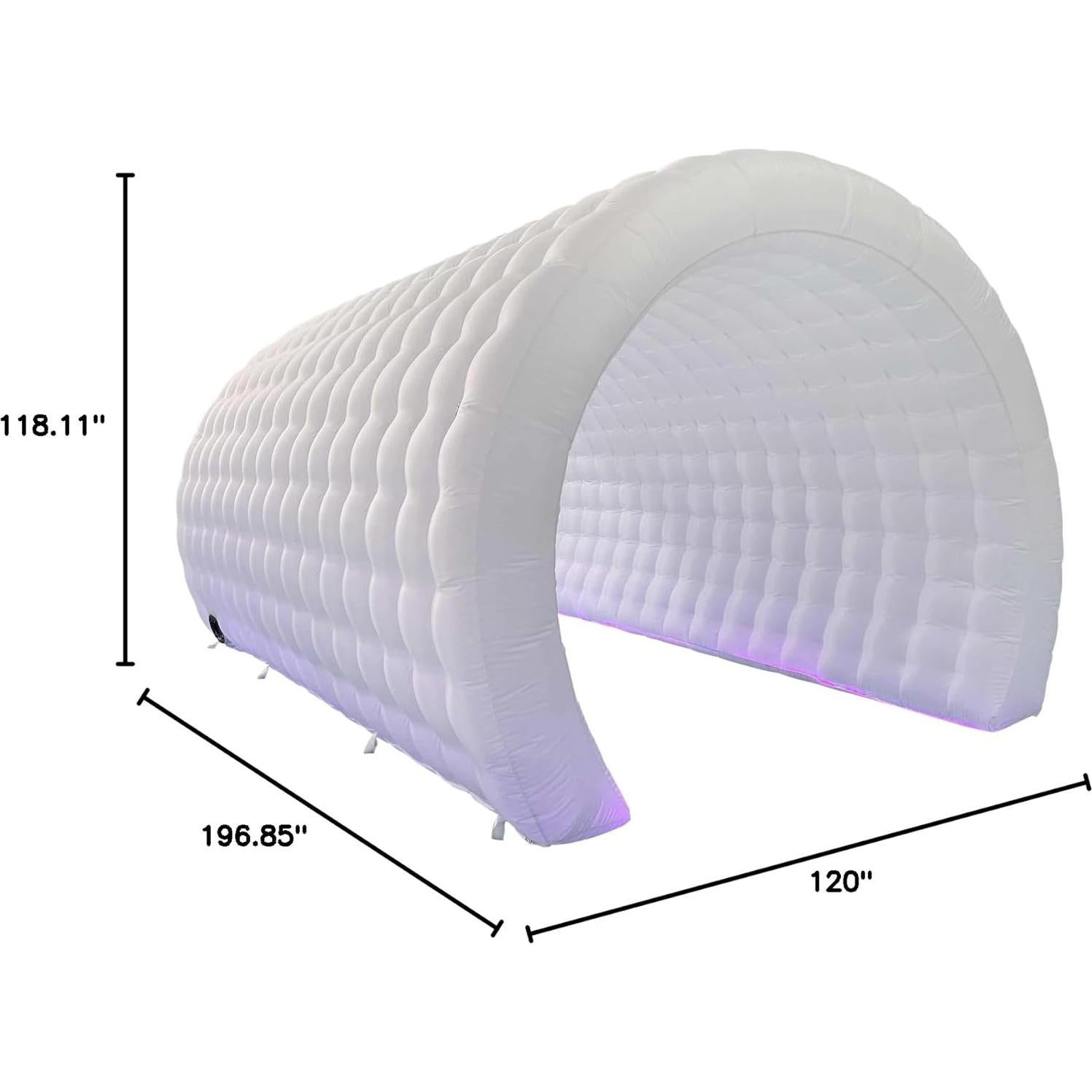 Sayok Inflatable Tunnel Tent for Event Wedding Promotion - Sports Entrance (White, 16.5x10x10ft)