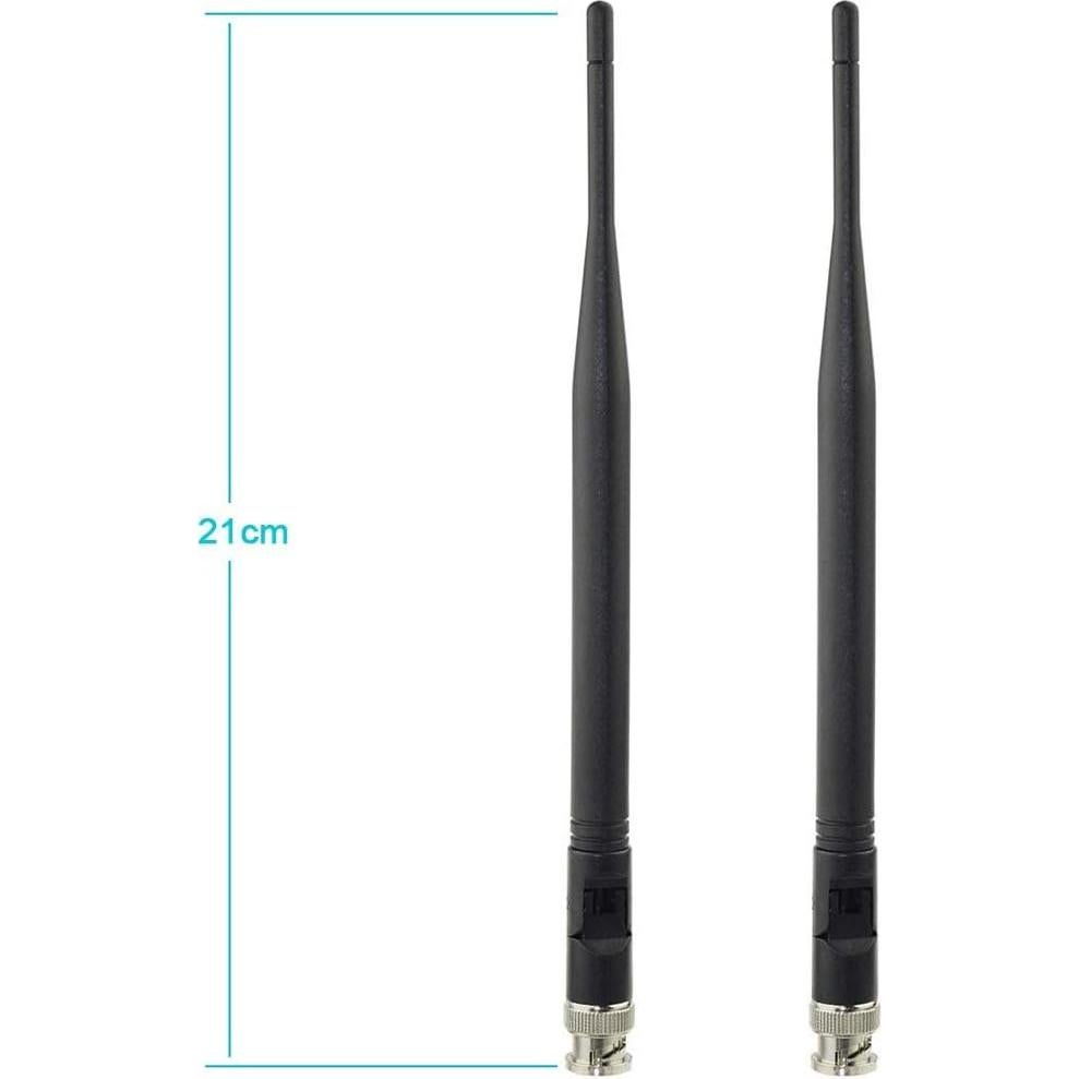 Receptor de Micrófono Inalámbrico Bingfu Antena BNC 215mm (Paquete de 2)