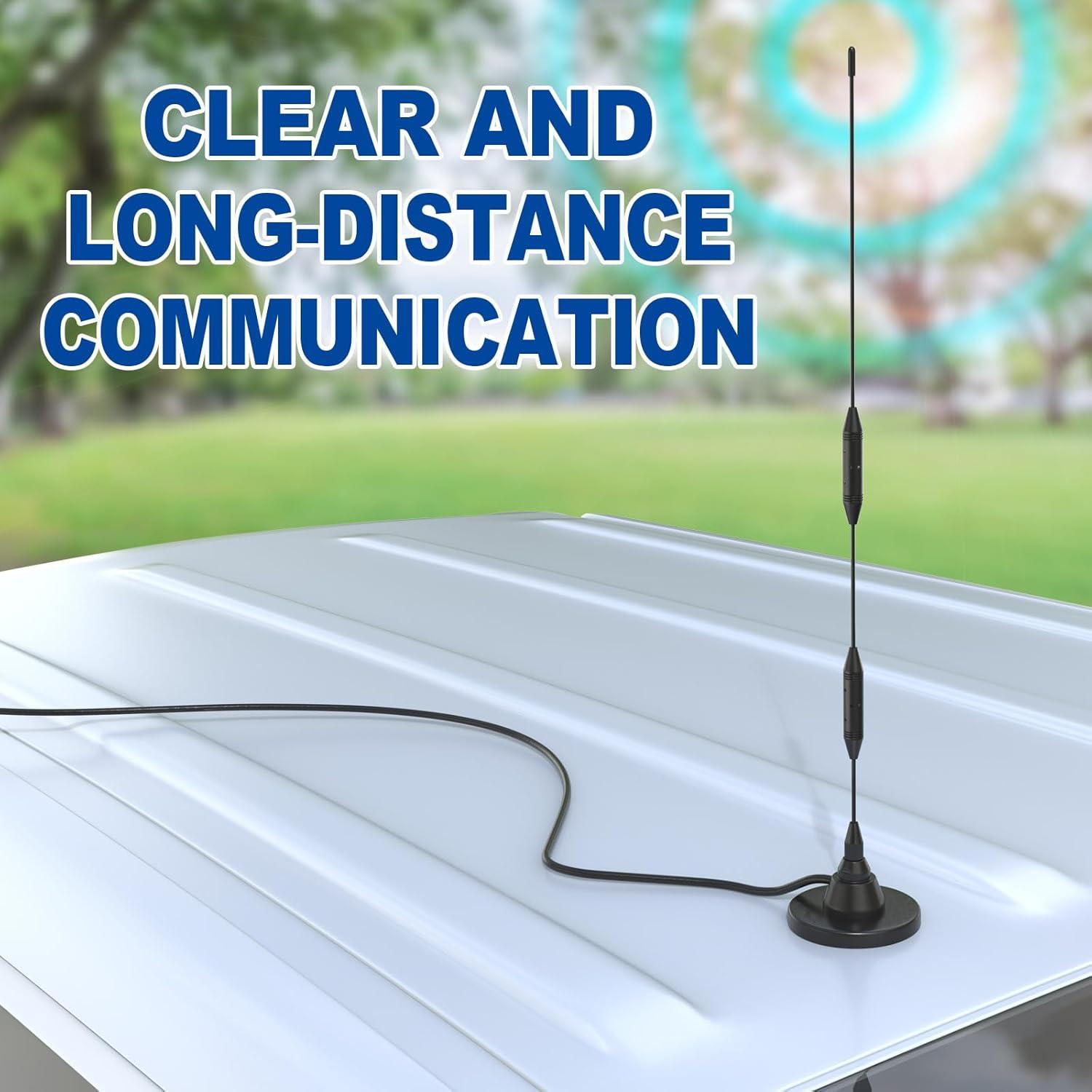 Antena de Radio Doble Banda Eightwood VHF UHF 136-480MHz