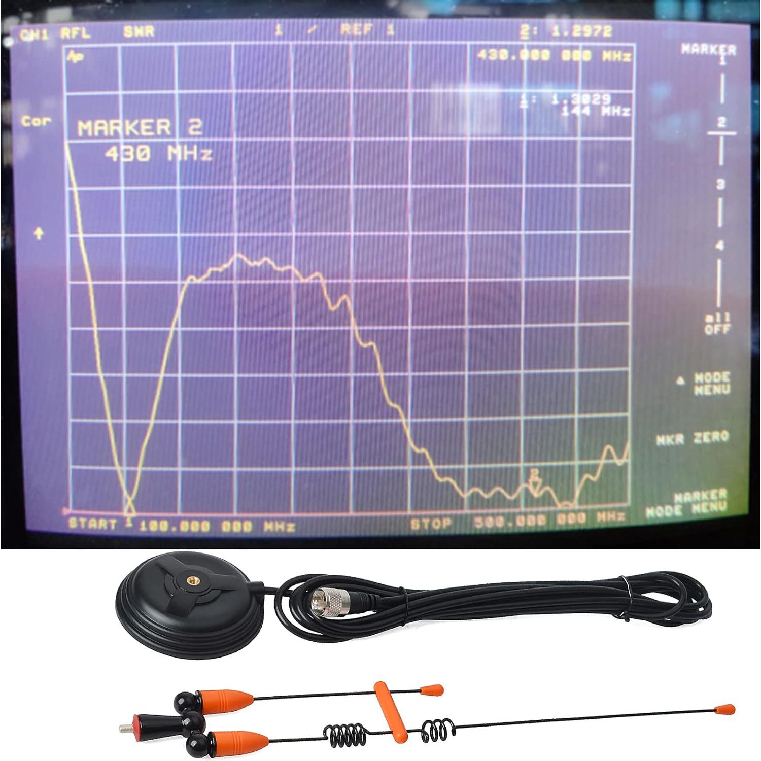 Antena de Base Magnética HYS Doble Banda 144/430MHz con Cable 4m