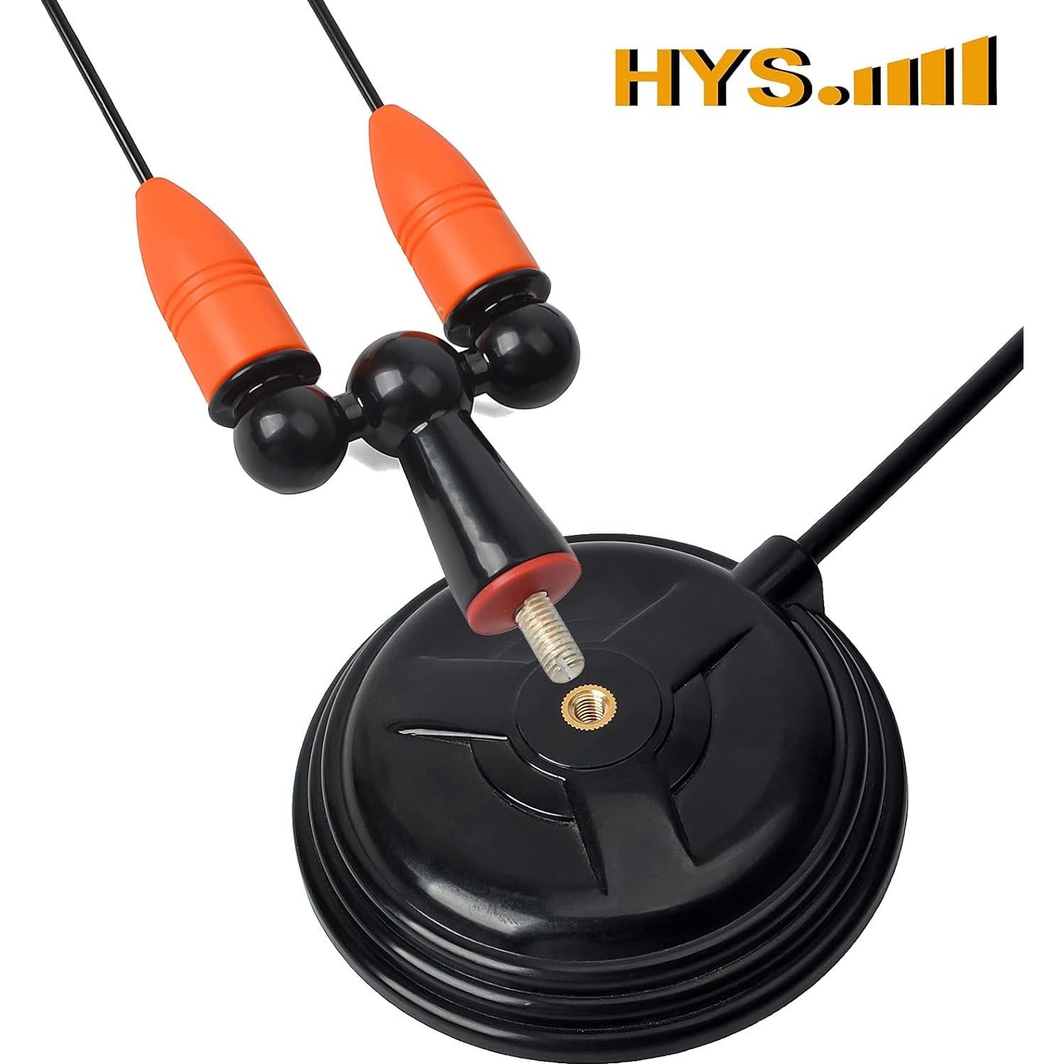 Antena de Base Magnética HYS Doble Banda 144/430MHz con Cable 4m