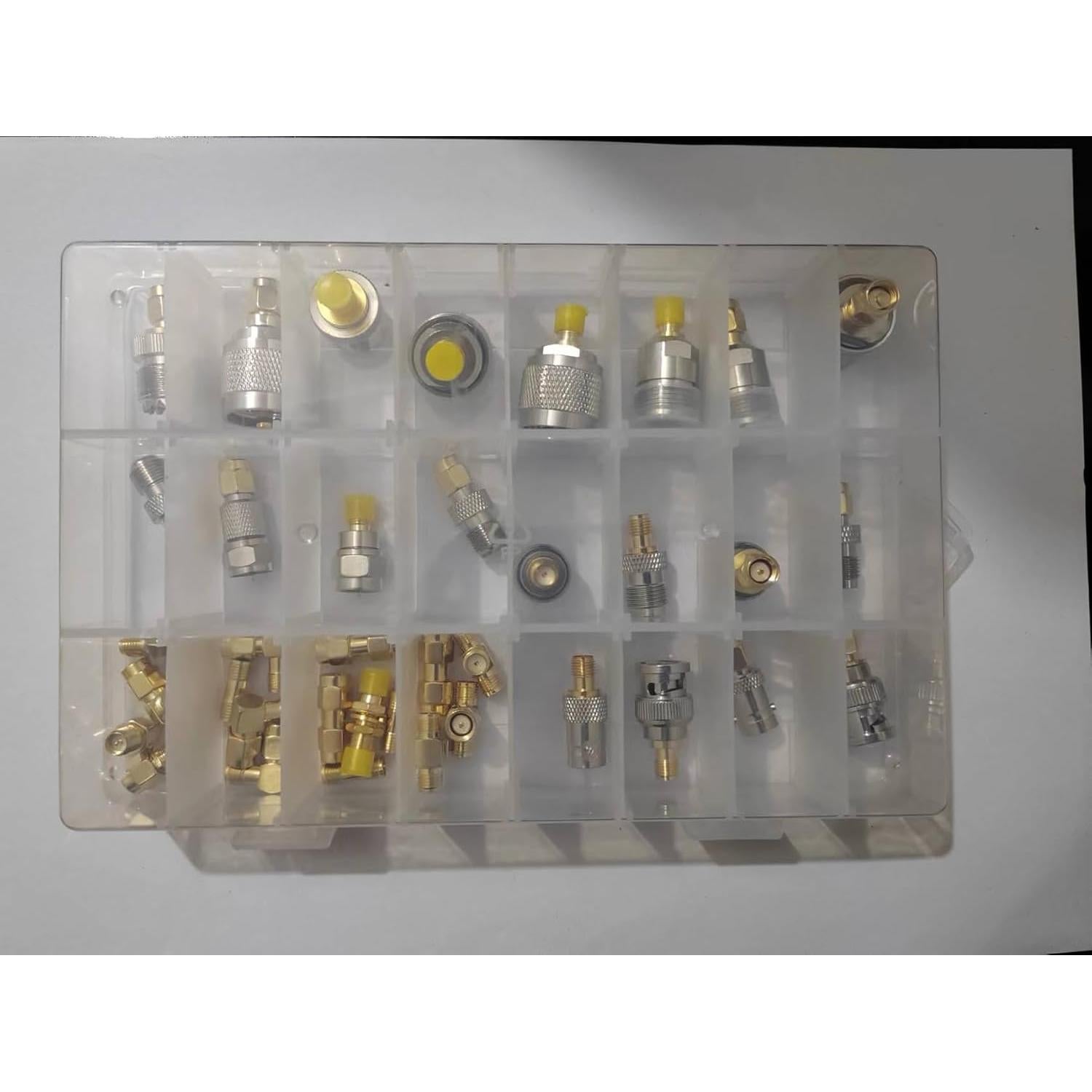 Conjunto de 38 Adaptadores Coaxiales RF SMA BNC UHF MCX TNC