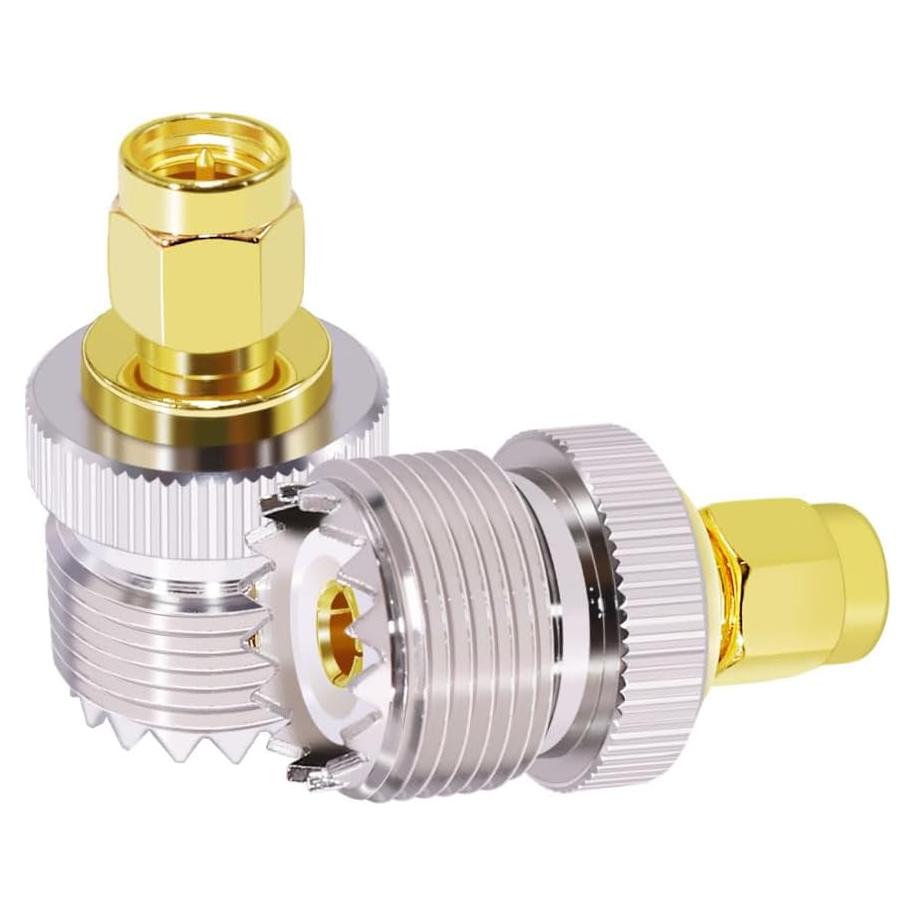 Adaptador Coaxial UHF a SMA CNARIO 2PCS - Baja Pérdida