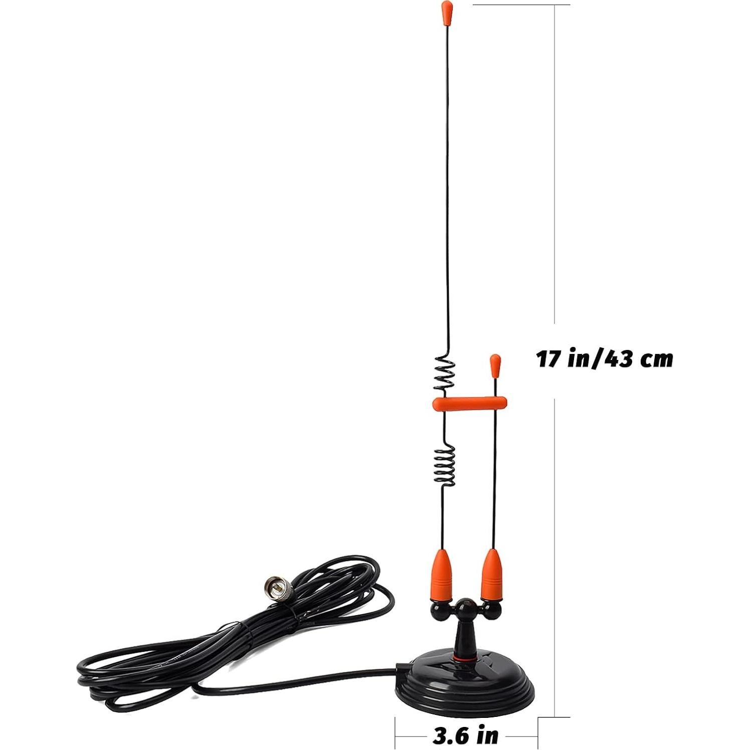 Antena Doble Banda TWAYRDIO 43 cm VHF UHF 144/430 MHz