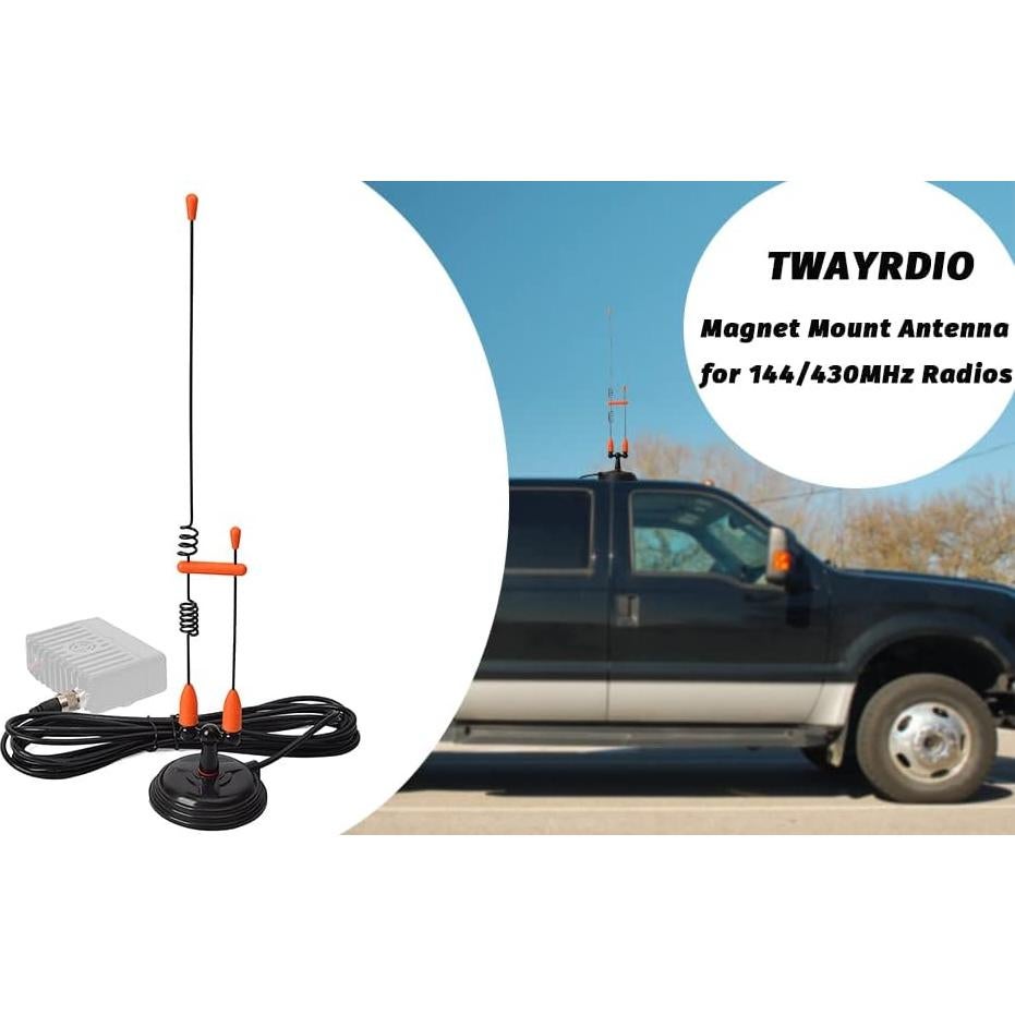 Antena Doble Banda TWAYRDIO 43 cm VHF UHF 144/430 MHz