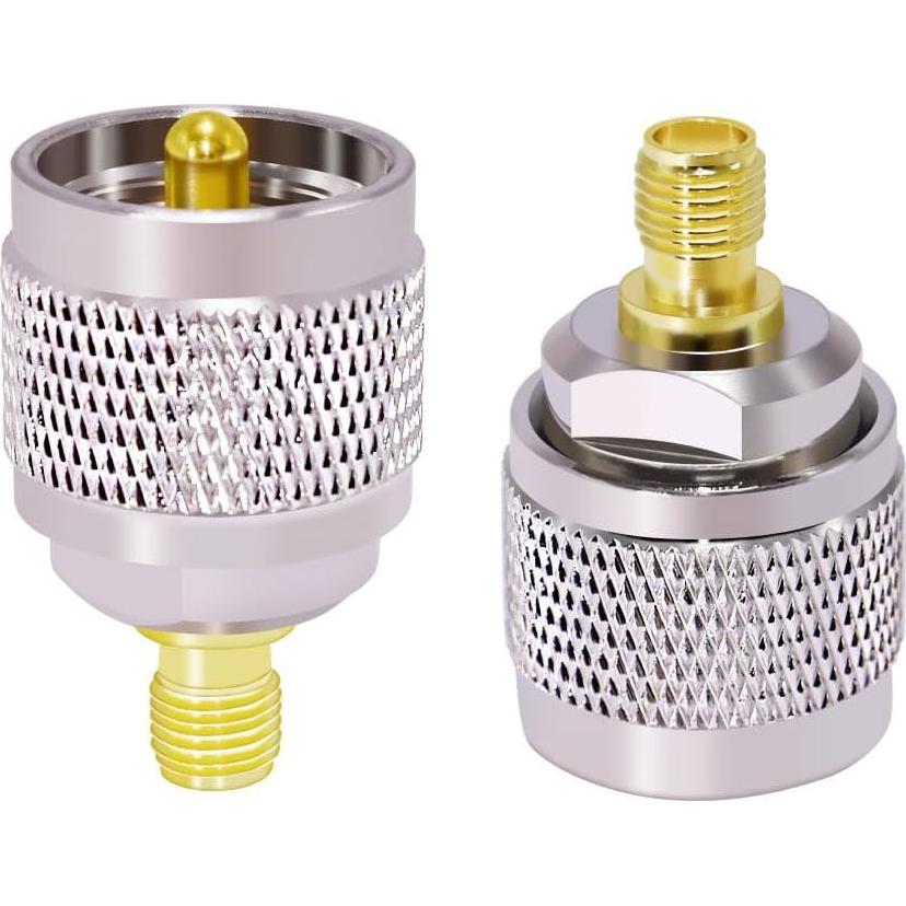 Adaptador Coaxial SMA Femenino a UHF Masculino 2PCS
