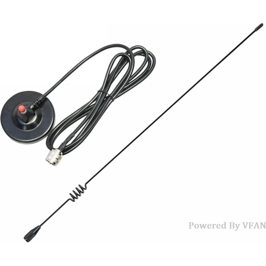 Dualband Antenna 2meter 70cm Mobile VHF/UHF Ham Radio (137-149, 437-480 Mhz) Mag Mount Magnet Base PL-259 Connector, 10 Ft RG58 Cable