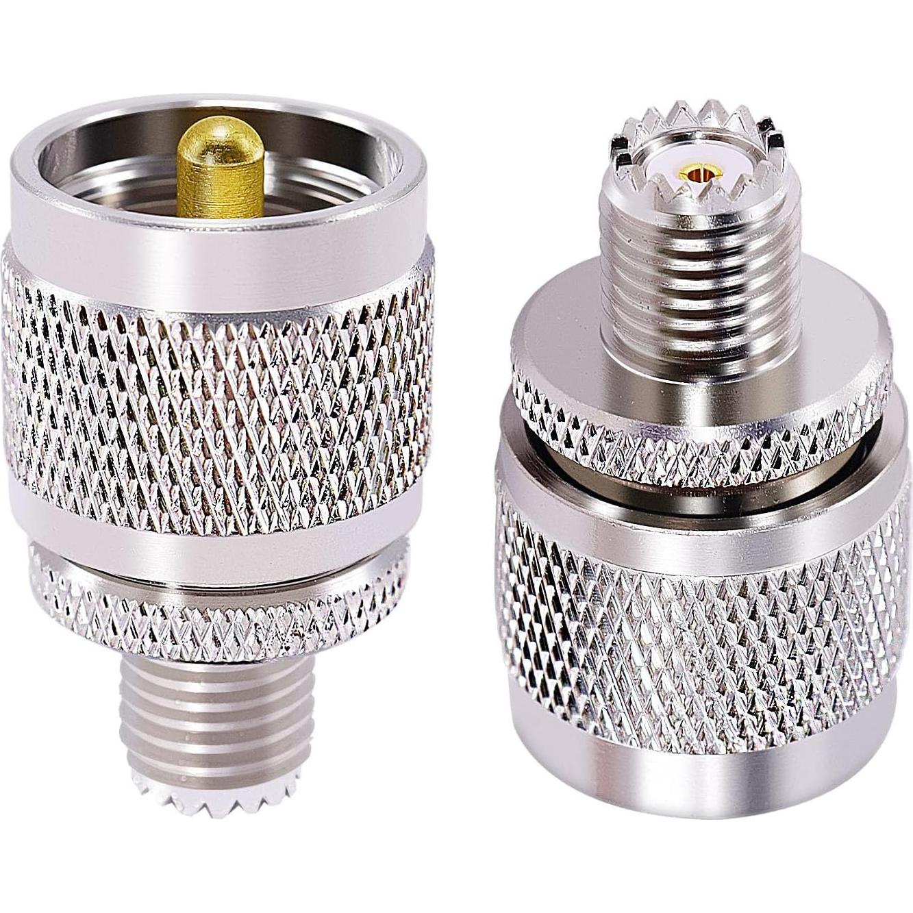 Adaptador Coaxial UHF Macho a Mini UHF Hembra 2PCS