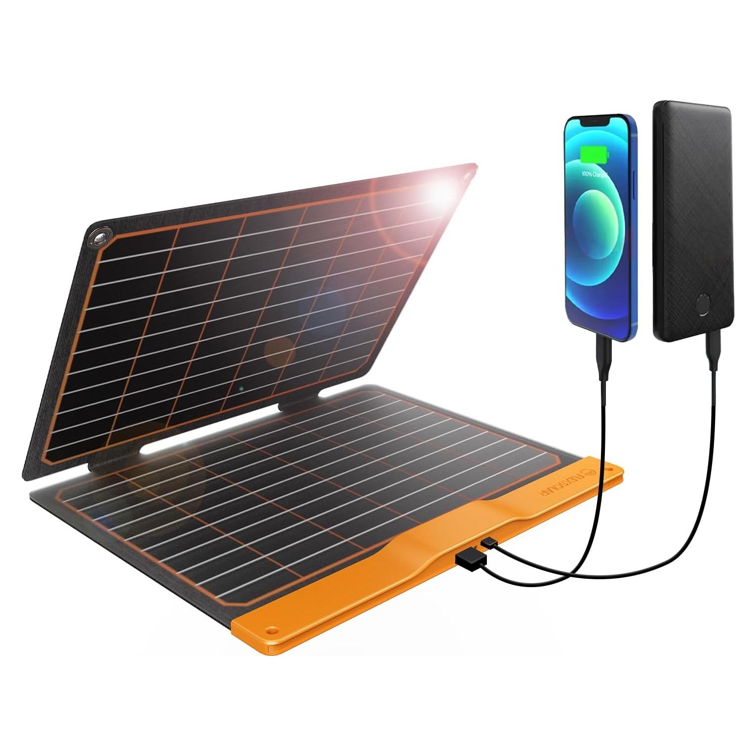 Cargador Solar Plegable 20W FlexSolar USB-C y USB-A