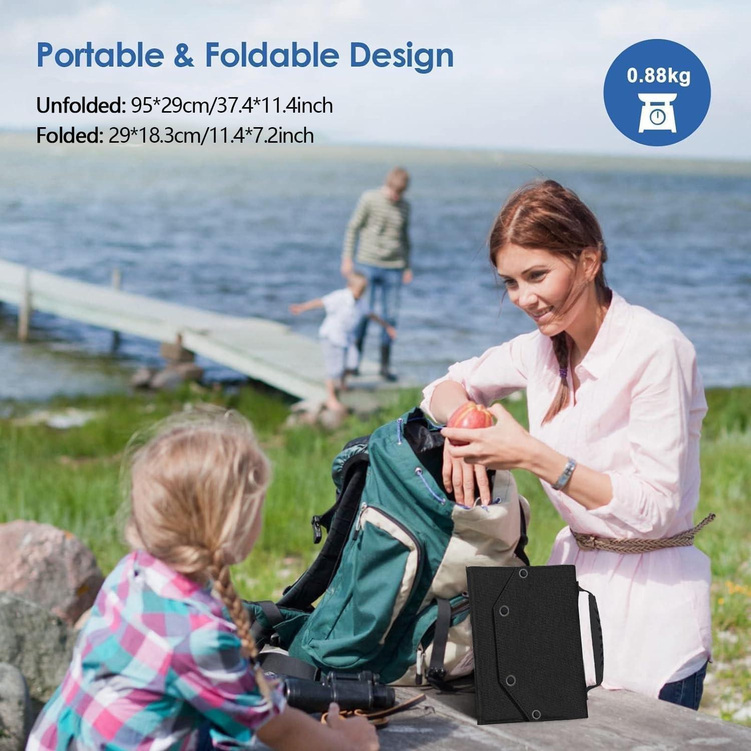 Panel Solar Portátil 35W JOYIDEAVA Cargador USB Impermeable