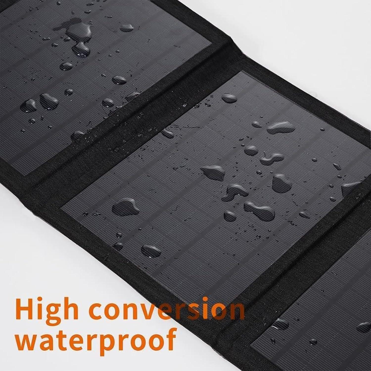 Panel Solar Portátil 35W JOYIDEAVA Cargador USB Impermeable