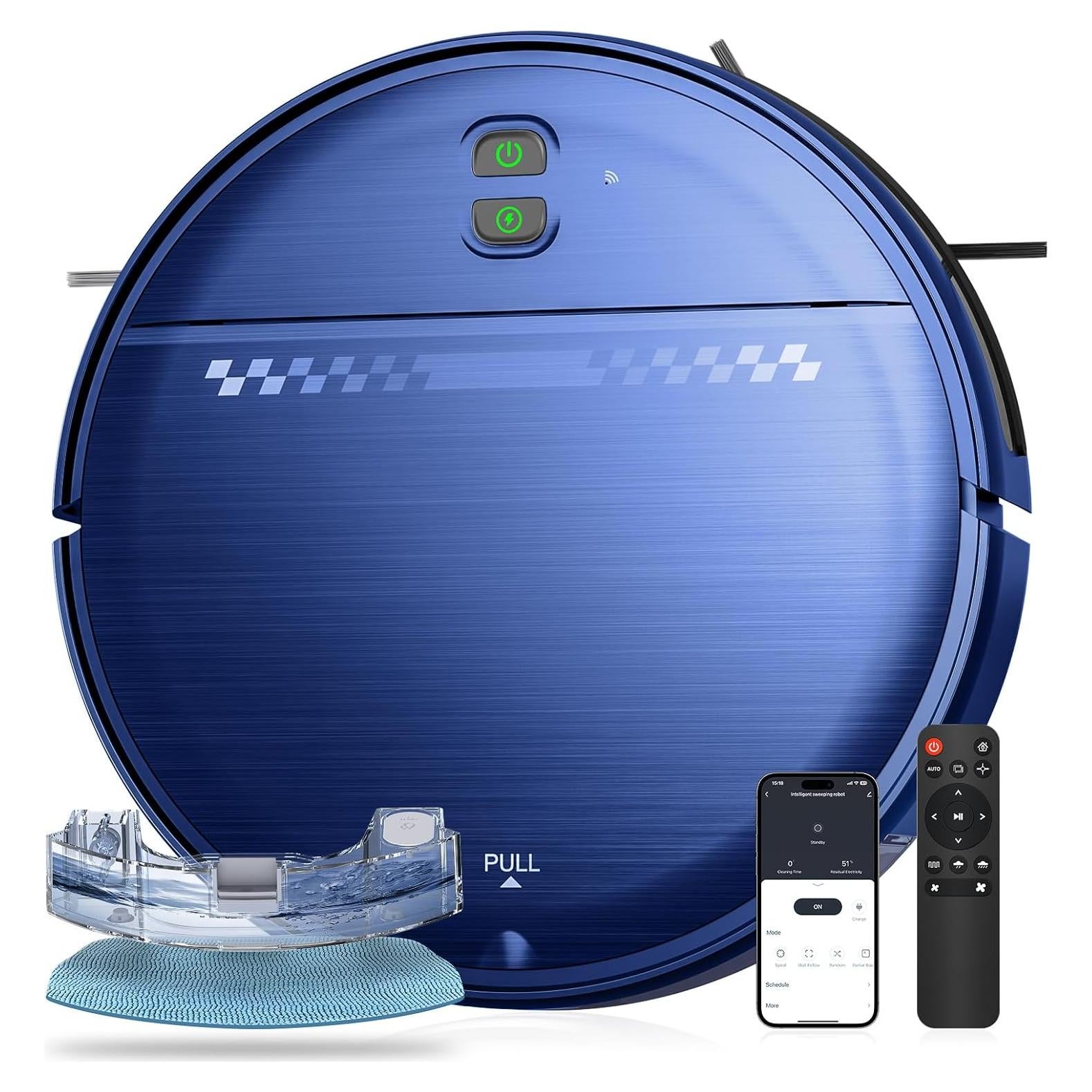 Robot Aspirador y Mopa 2 en 1 MANVN BR151, 2300Pa, Control App