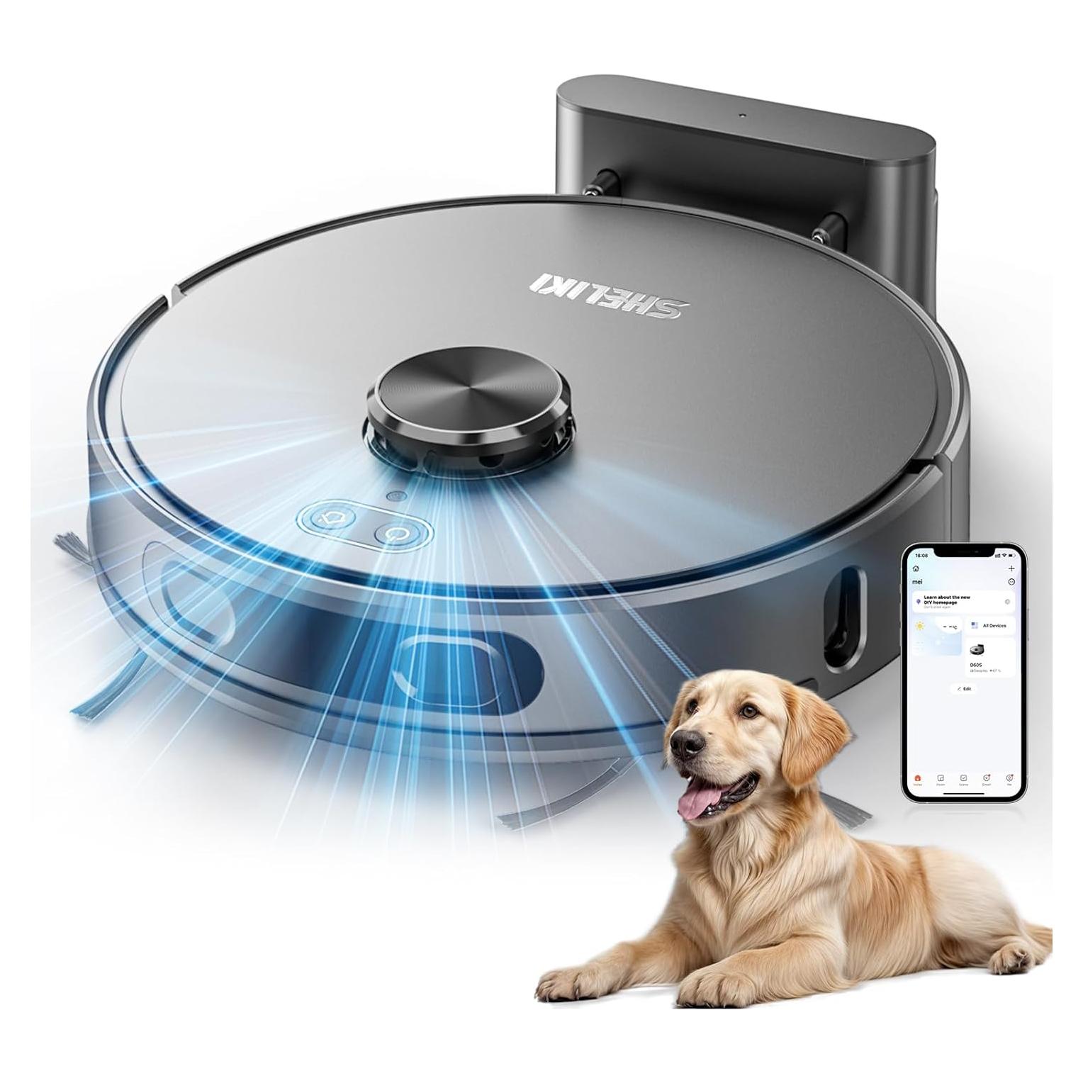 Robot Aspirador y Mopa SHELIKI D60S con Navegación LiDAR