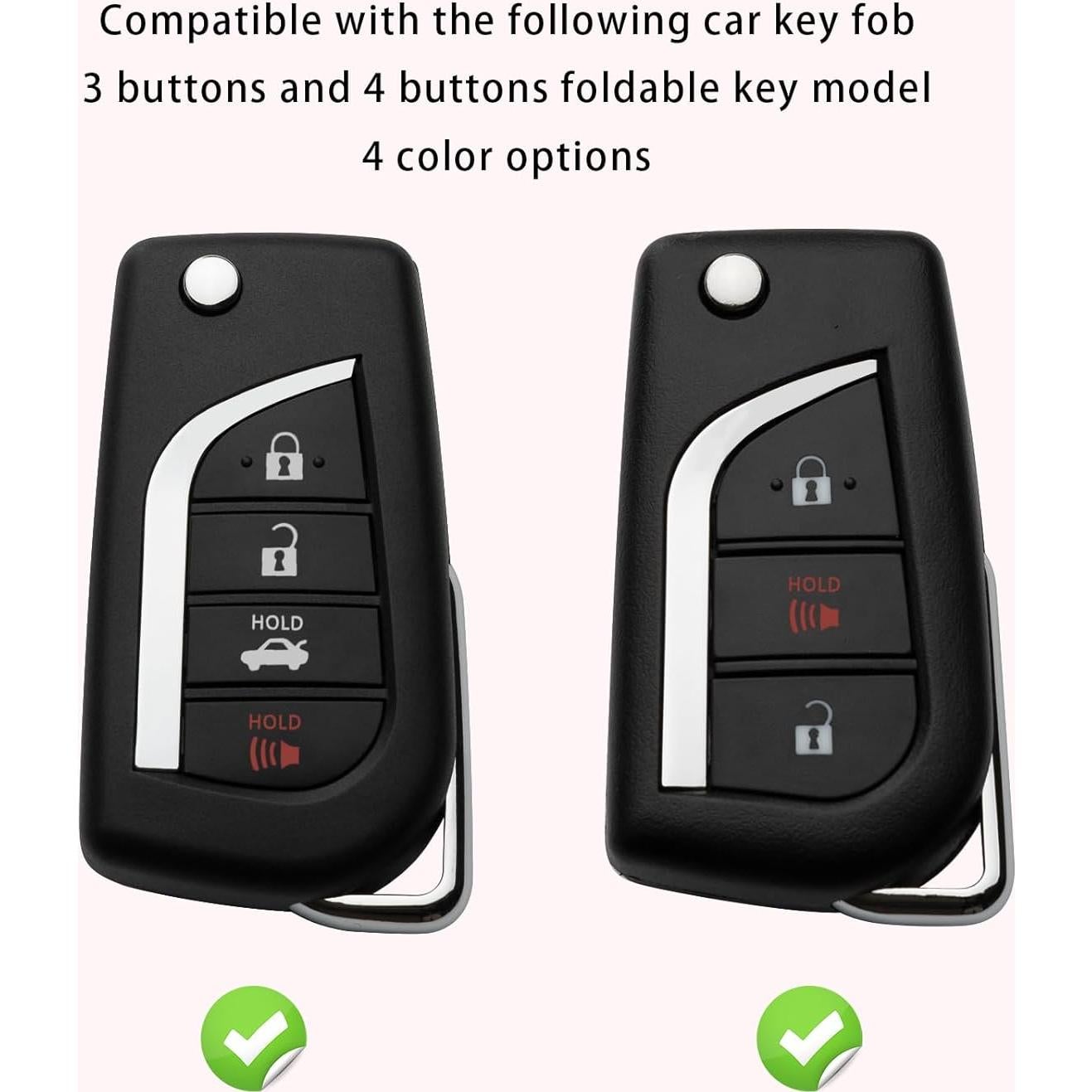 Funda de Llave de Coche ZSPDACC para Toyota Negra 1:1