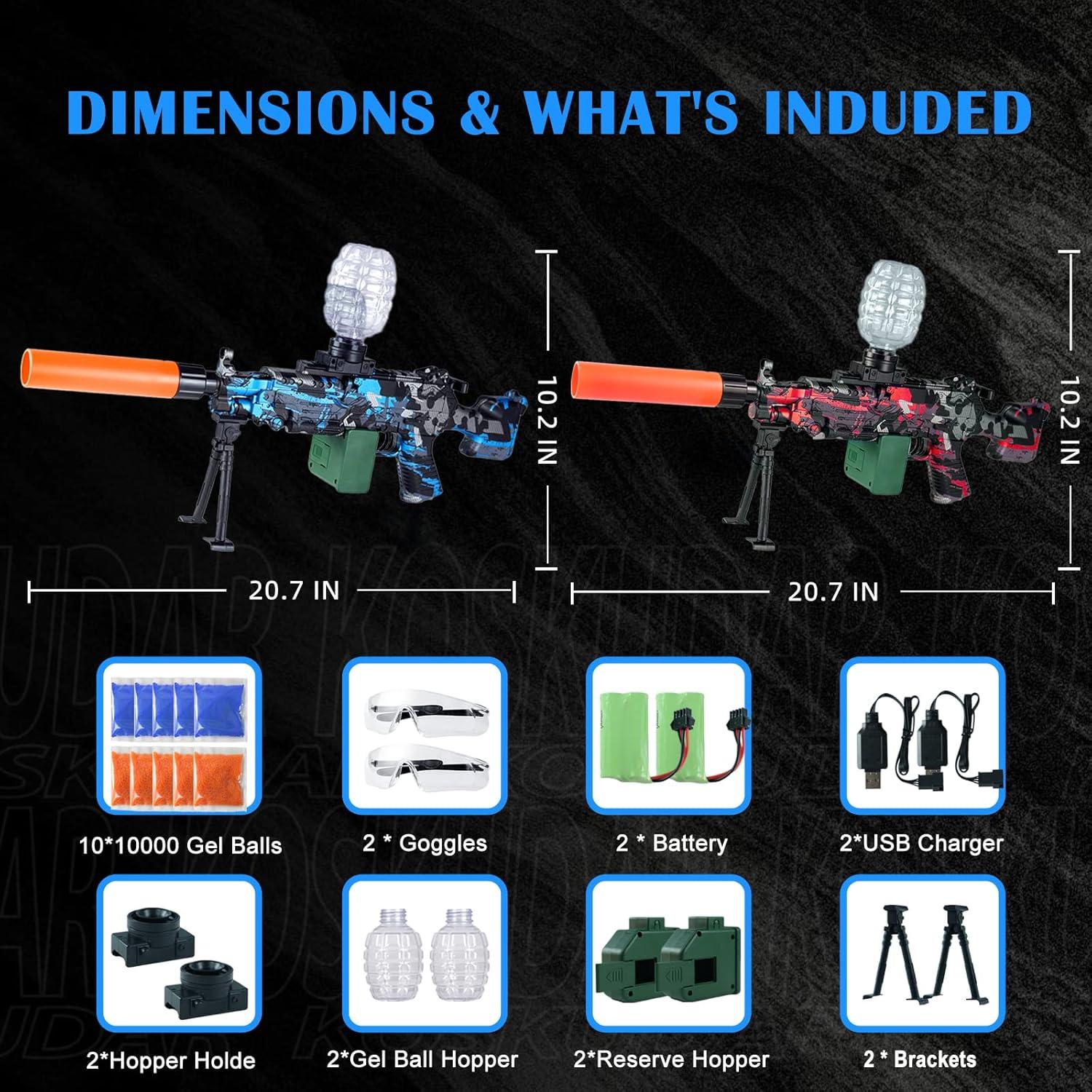 Set 2 Blasters Eléctricos KOSKUDAR con 100000 Rondas