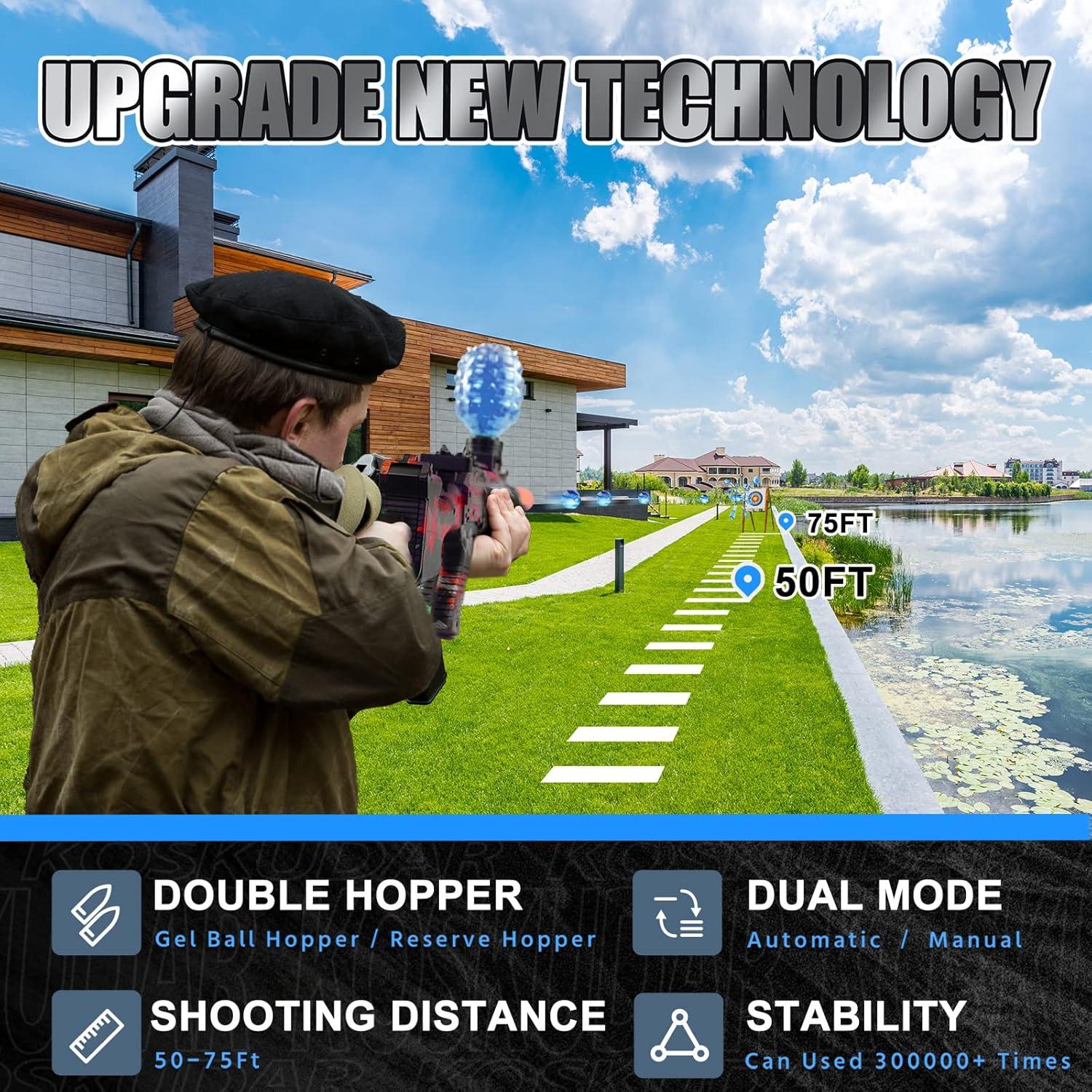 Set 2 Blasters Eléctricos KOSKUDAR con 100000 Rondas