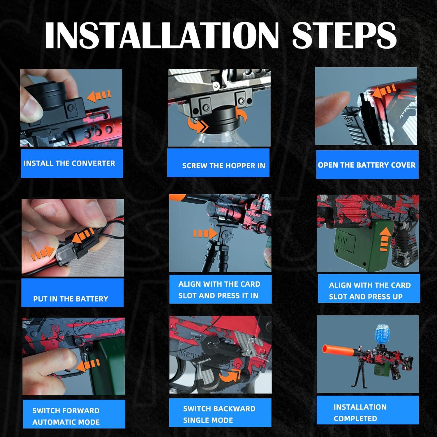 Set 2 Blasters Eléctricos KOSKUDAR con 100000 Rondas