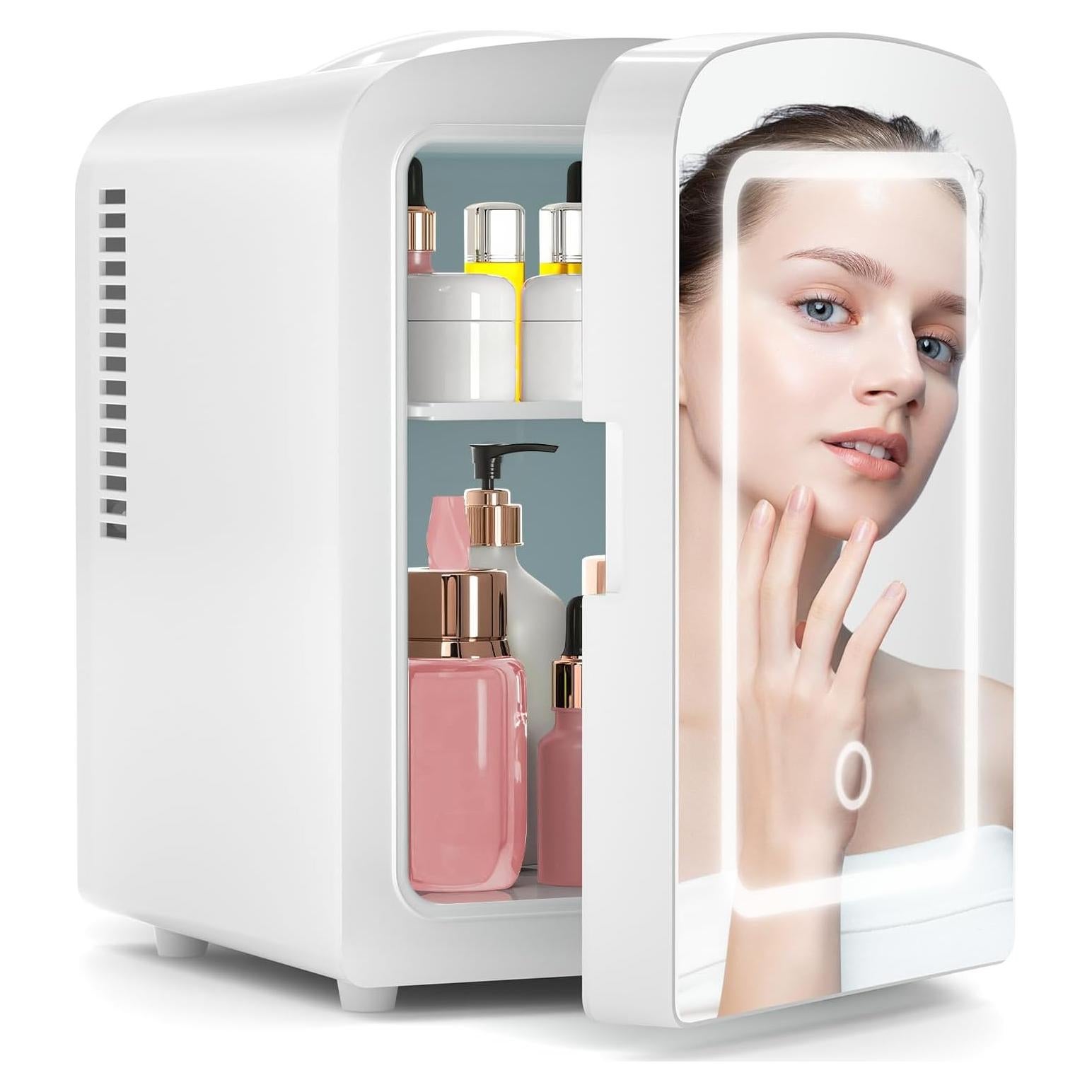 Refrigerador Mini de Cuidado de Piel Xbeauty 4L con Espejo LED