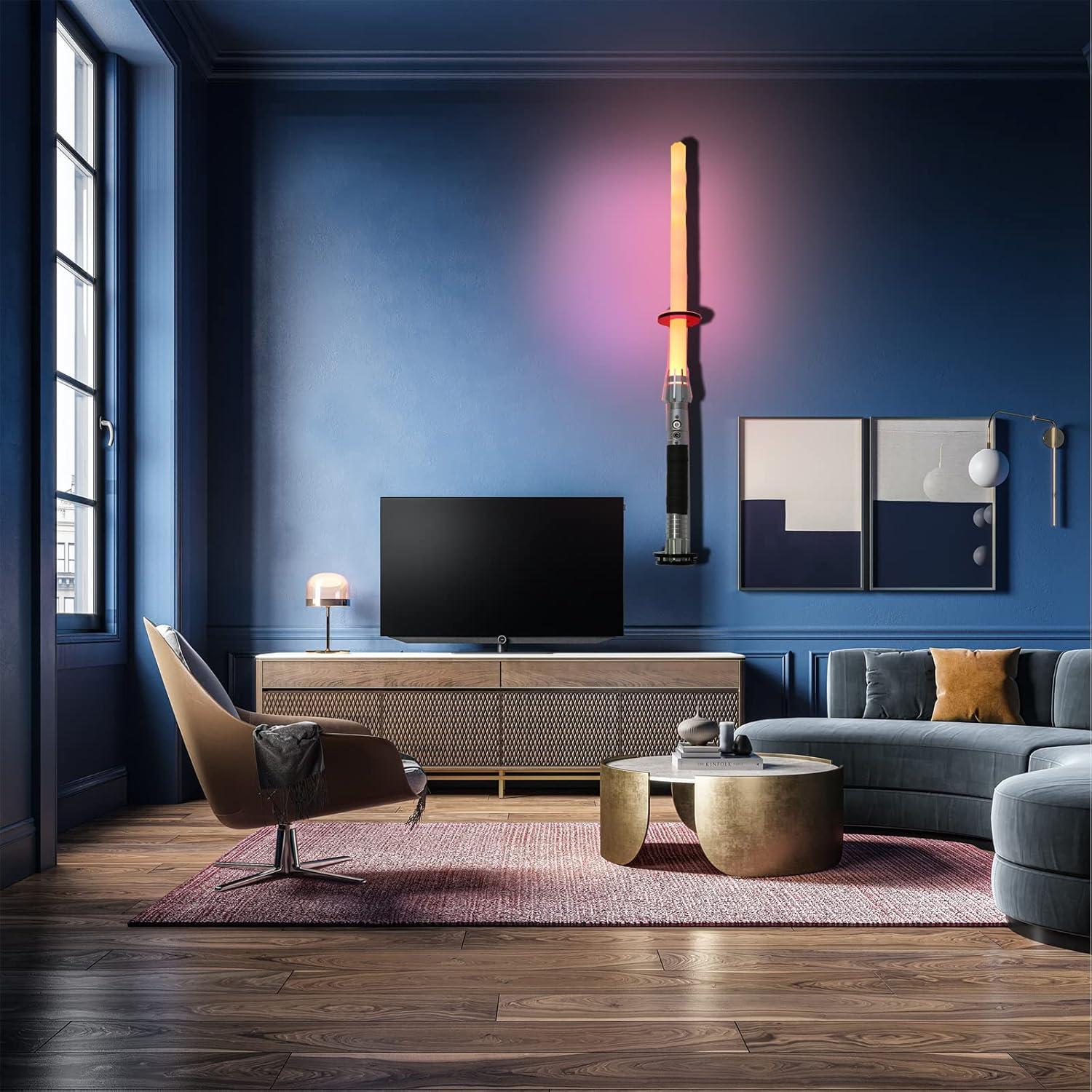 Soporte de Pared Vertical para Sable de Luz Acrílico Negro