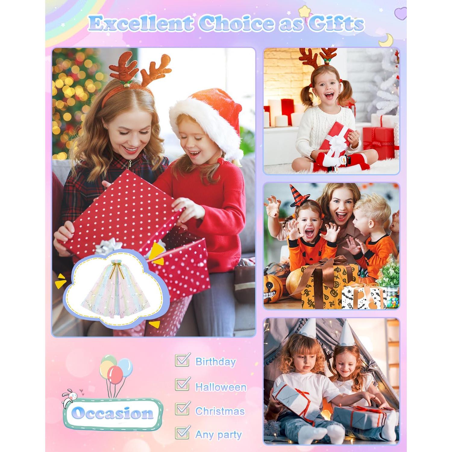 Disfraz de Princesa Minetom para Niñas 3-8 Años con Capa Brillante