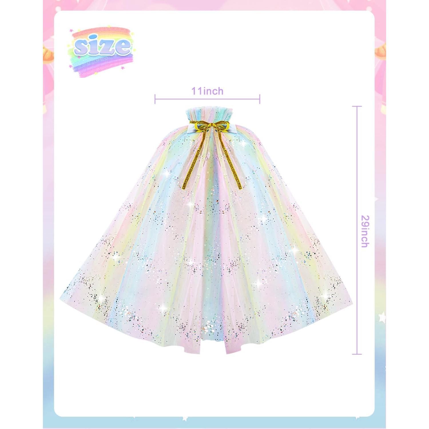 Disfraz de Princesa Minetom para Niñas 3-8 Años con Capa Brillante