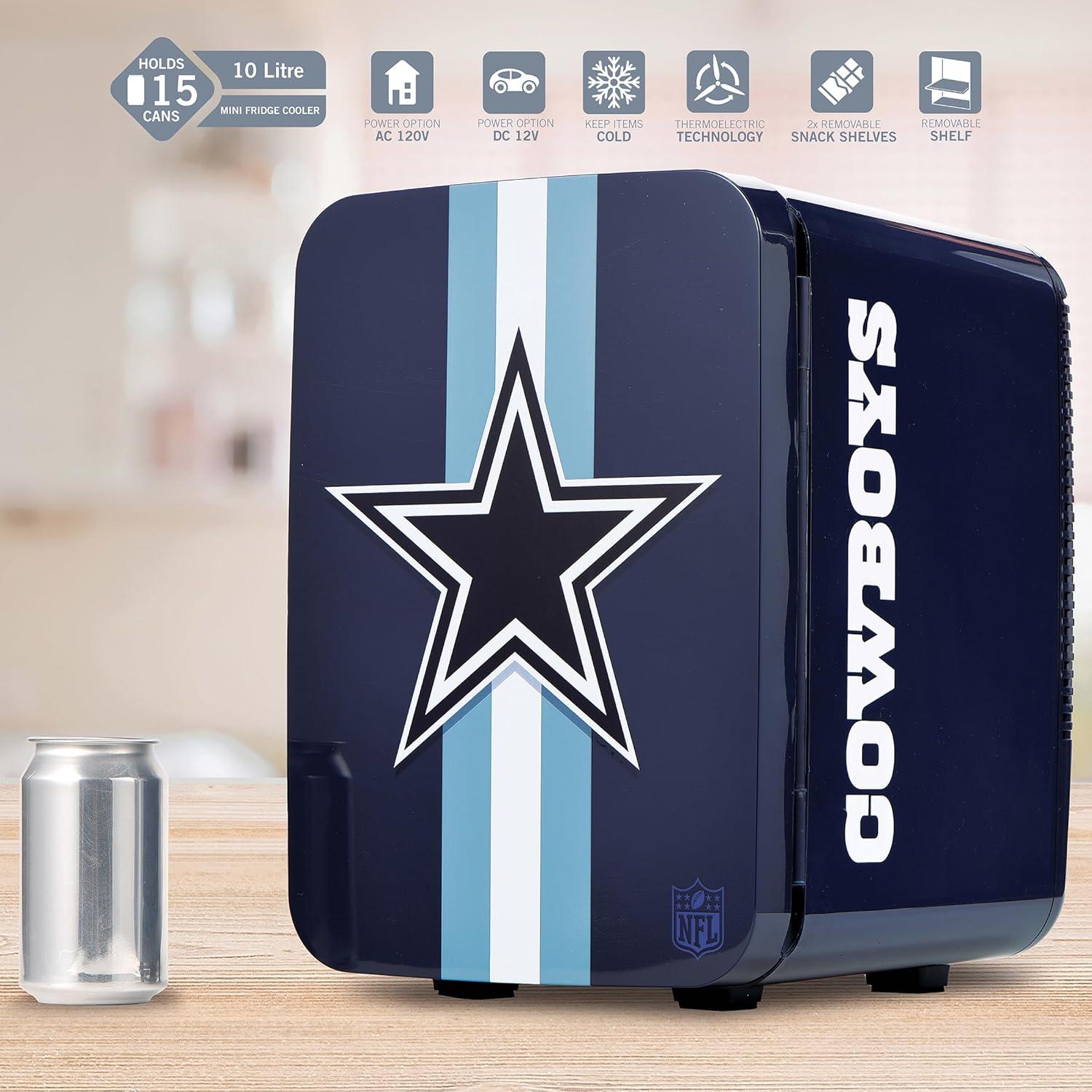 Mini Nevera Ukonic NFL Dallas Cowboys 10L - Enfriador Portátil