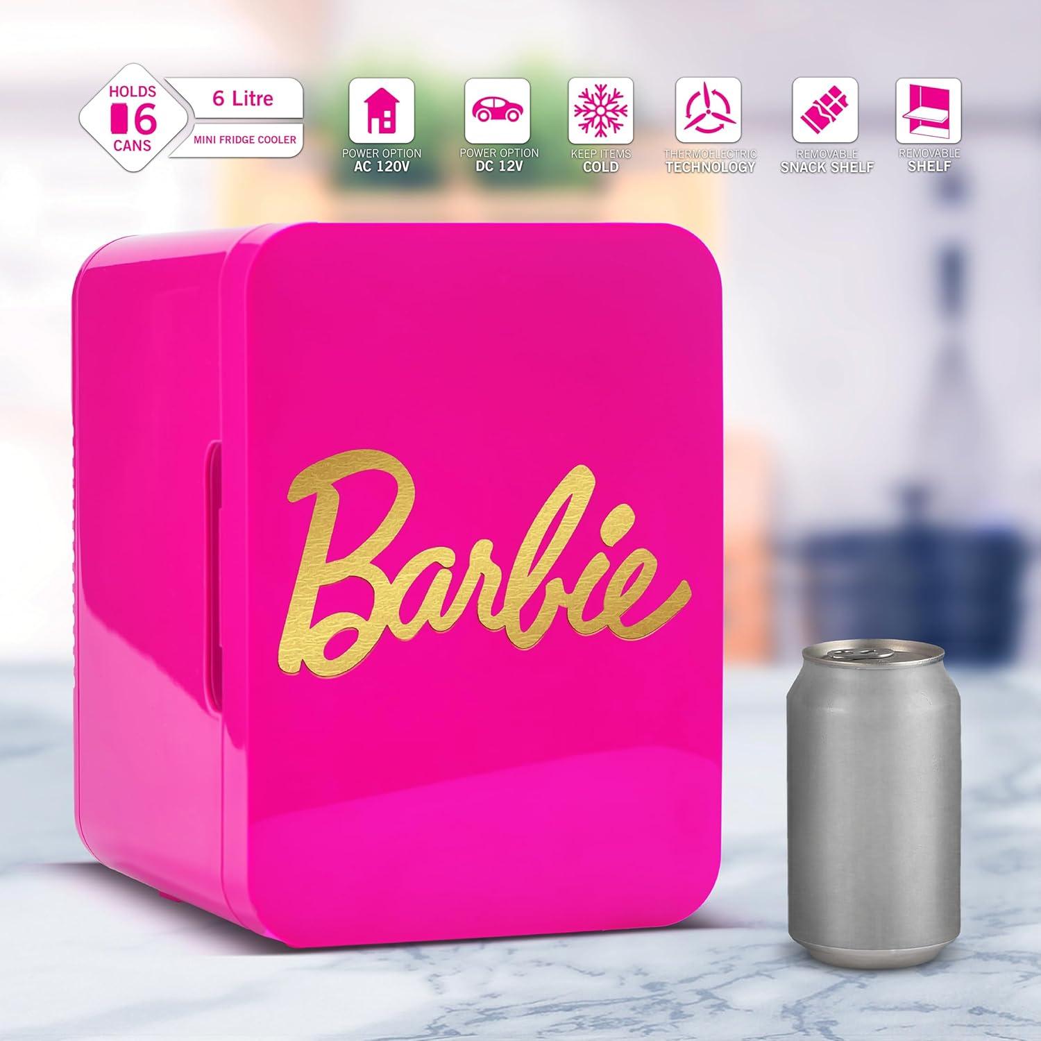 Mini Nevera Termoeléctrica Ukonic Barbie 4L Rosa
