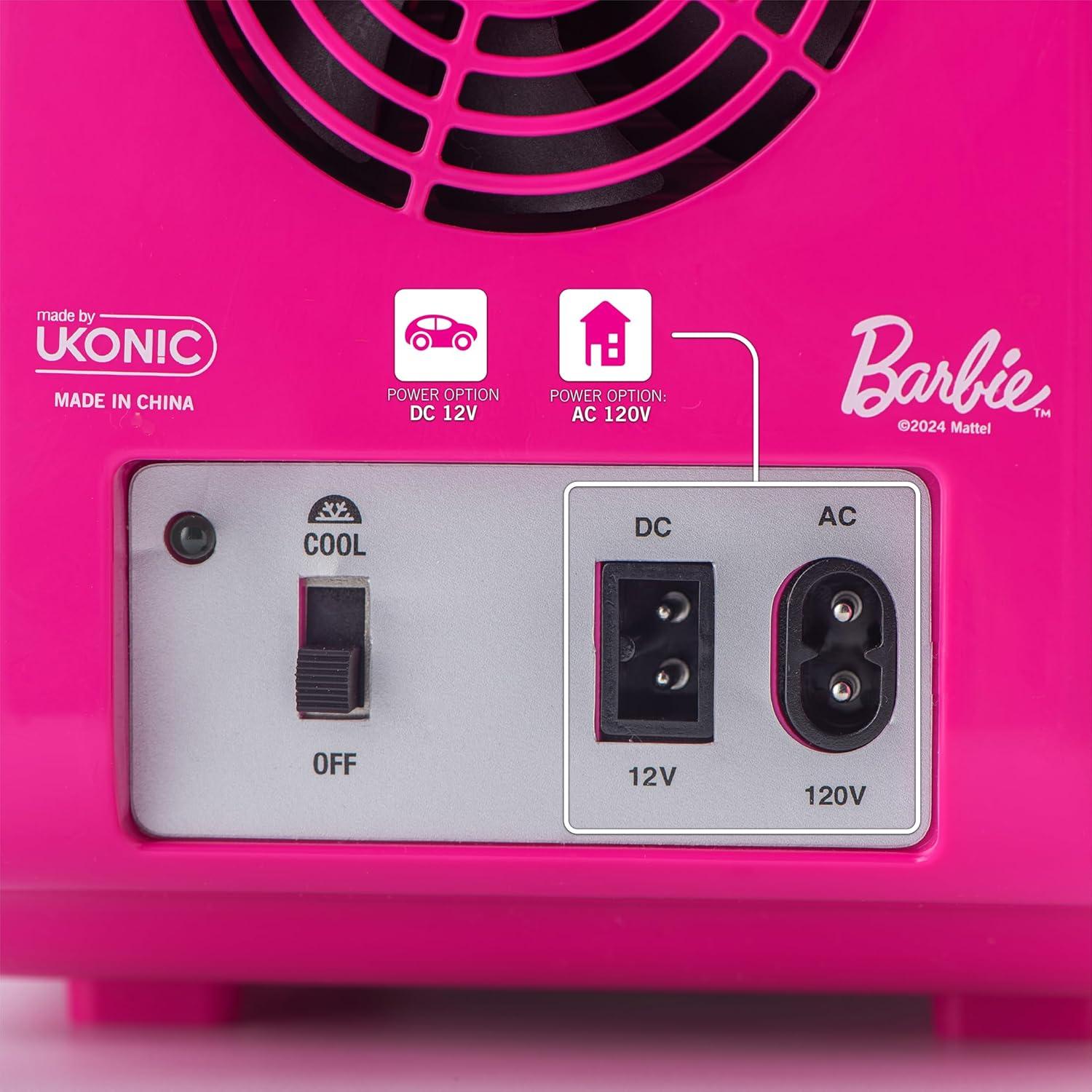 Mini Nevera Termoeléctrica Ukonic Barbie 4L Rosa