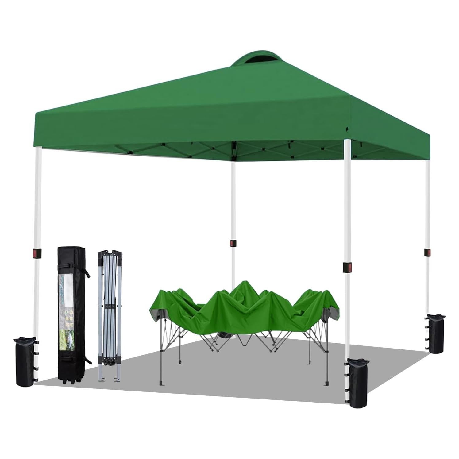 Carpa Plegable 3.05x3.05m SAILARY Impermeable Verde con Accesorios