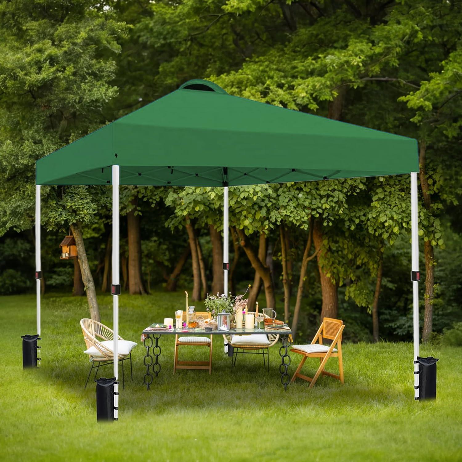 Carpa Plegable 3.05x3.05m SAILARY Impermeable Verde con Accesorios