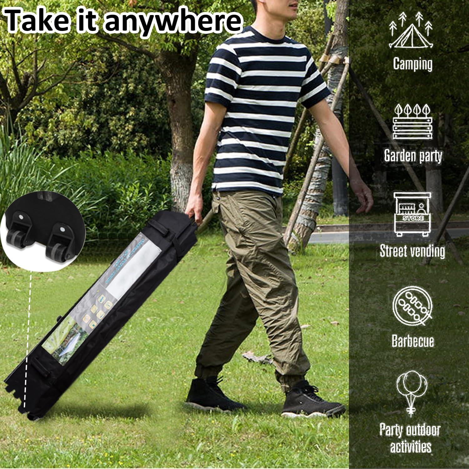 Carpa Plegable 3.05x3.05m SAILARY Impermeable Verde con Accesorios