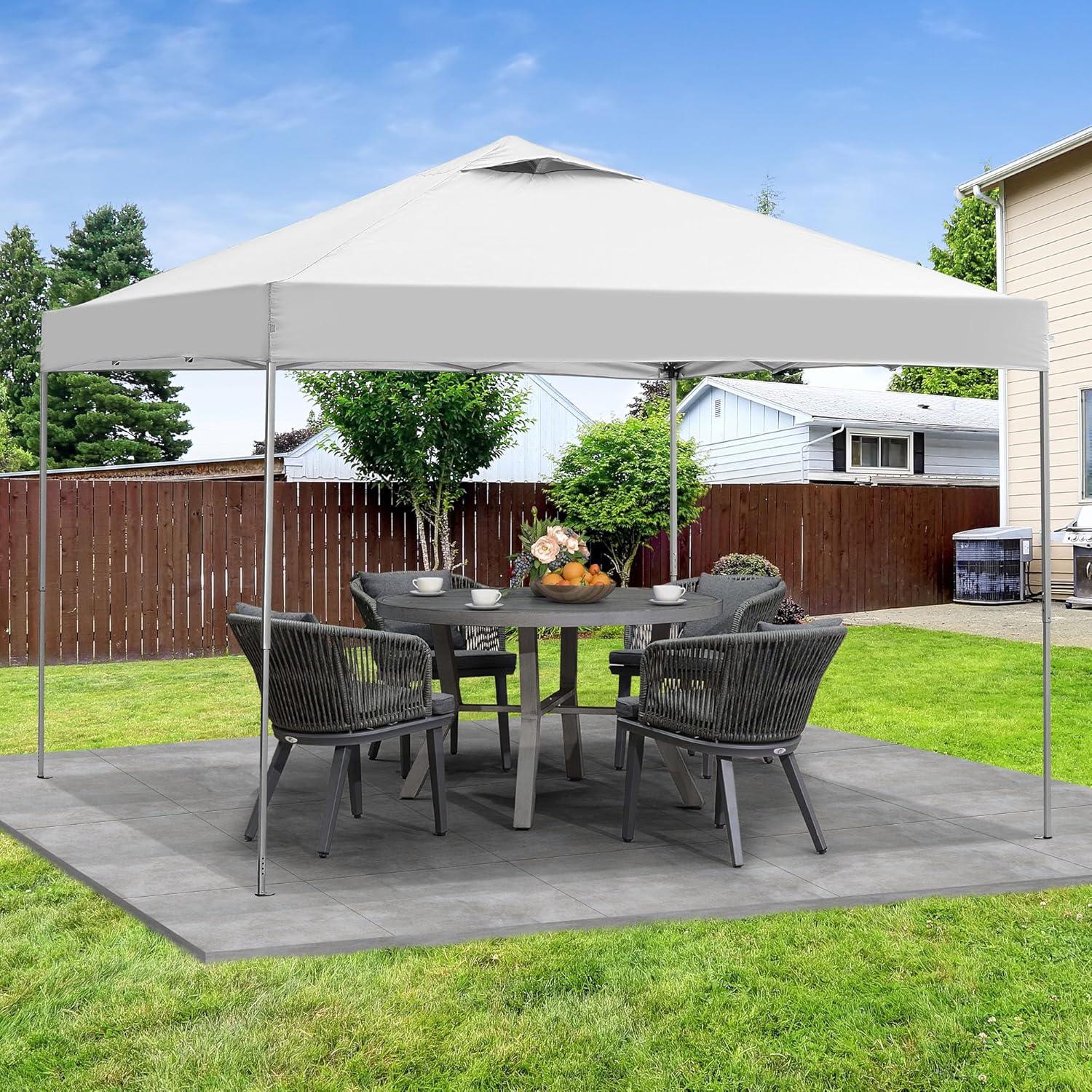 Carpa Plegable GDY 3x3m Blanca, Fácil Montaje para Eventos