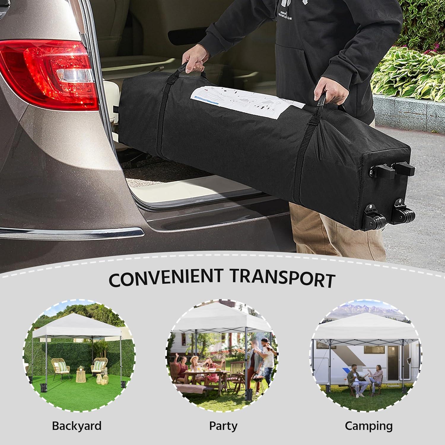 Carpa Plegable 10x10 Yaheetech Blanca con Protección UV