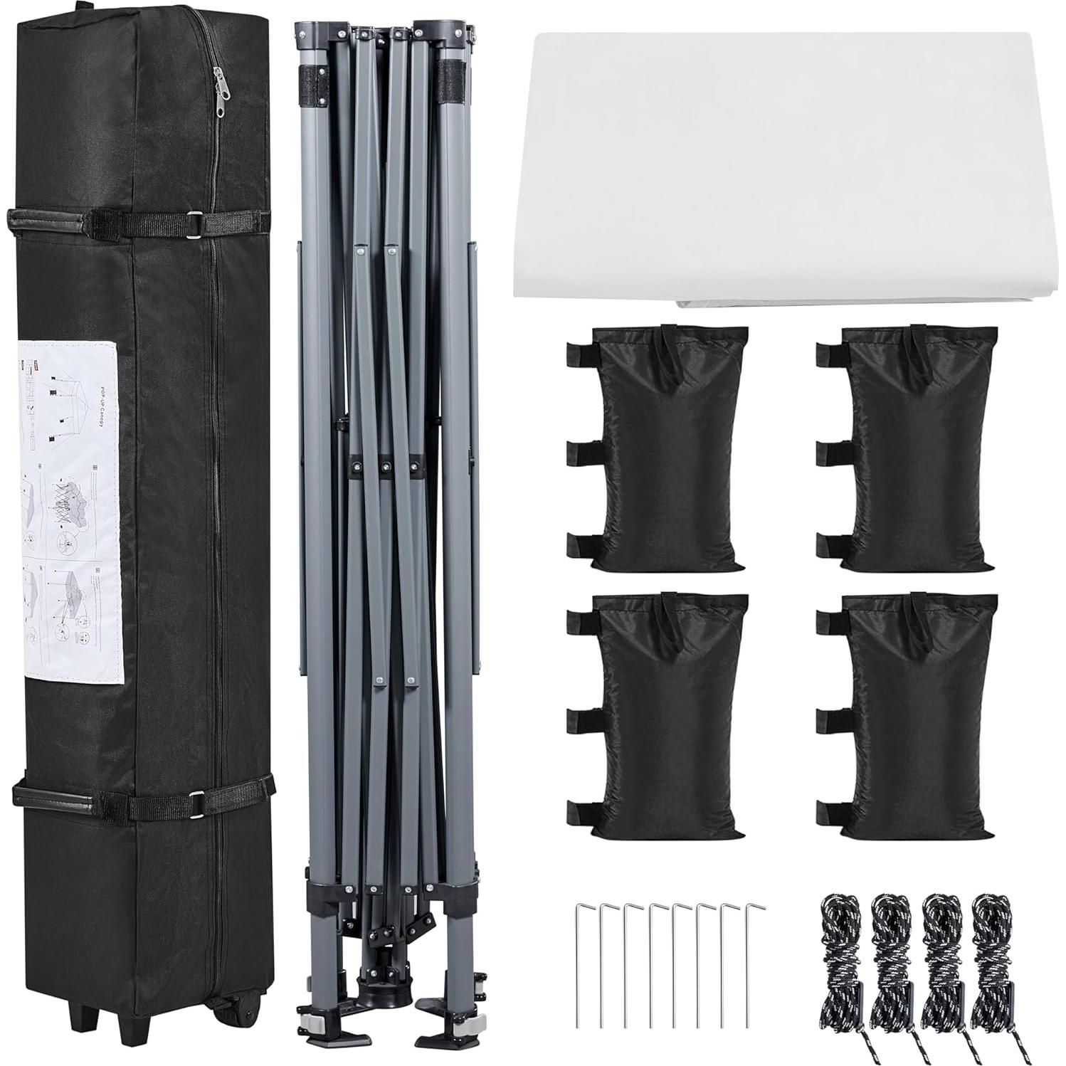 Carpa Plegable 10x10 Yaheetech Blanca con Protección UV