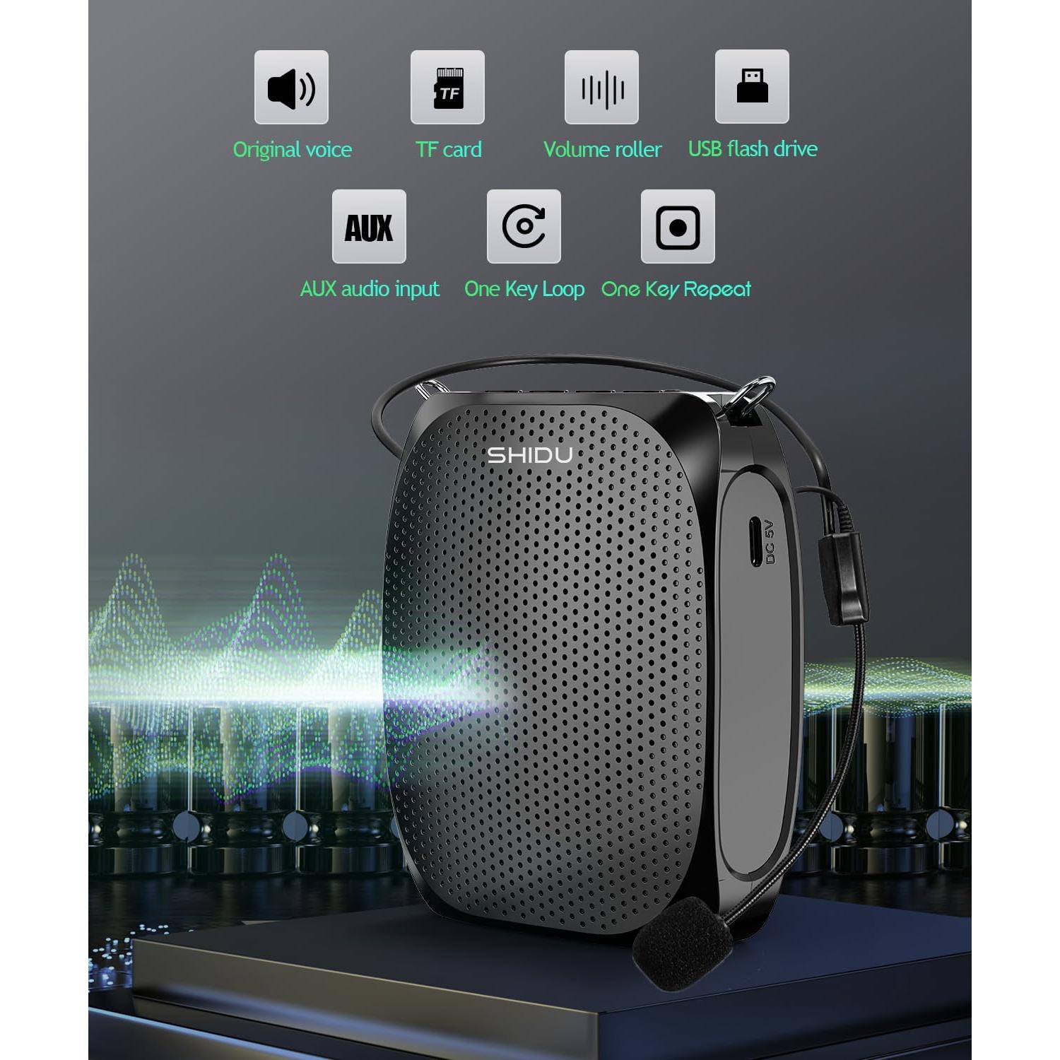 Amplificador de Voz SHIDU S258 Micrófono Personal 10W