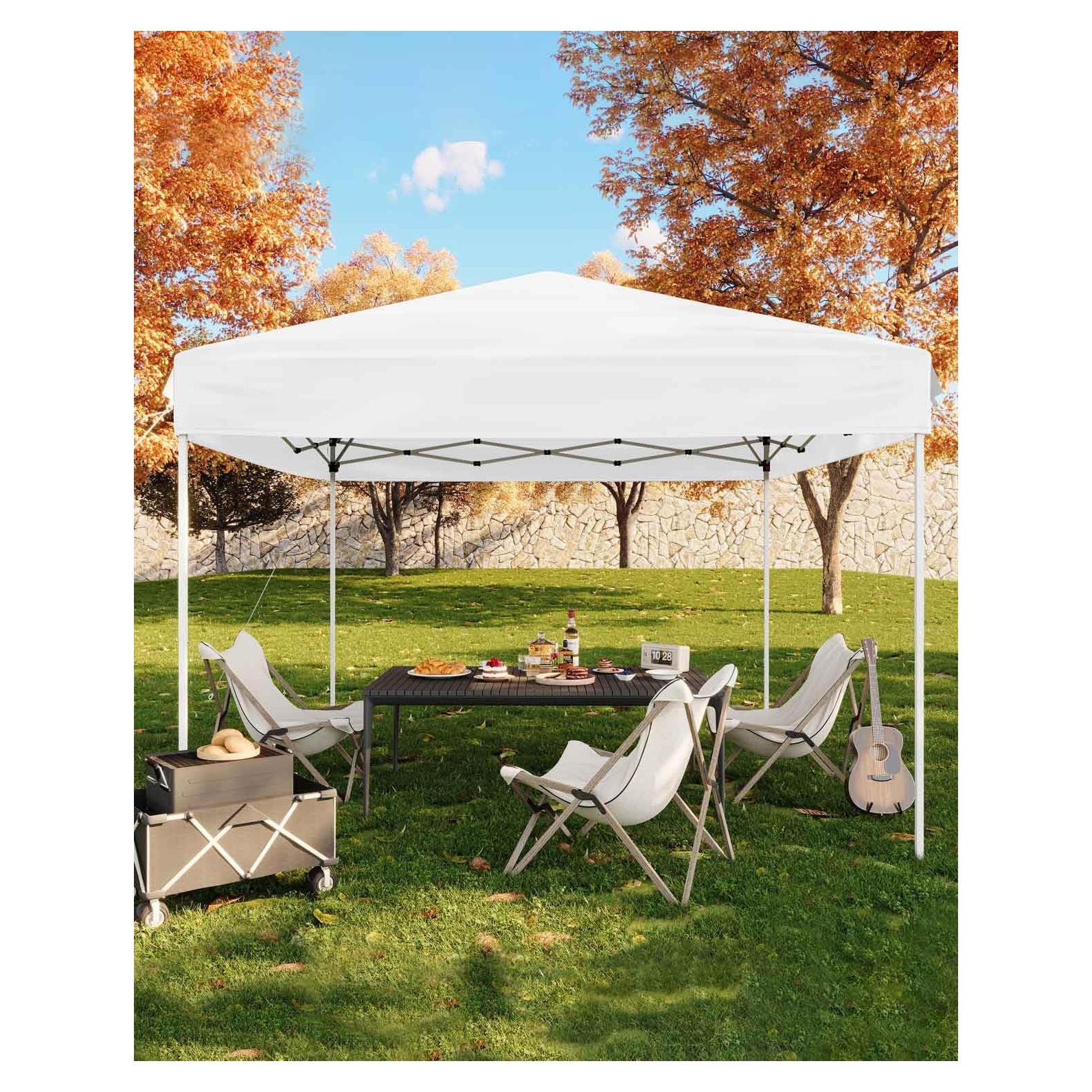 Carpa Pop Up 3.05x3.05m GarveeLife Blanca Impermeable UV50+