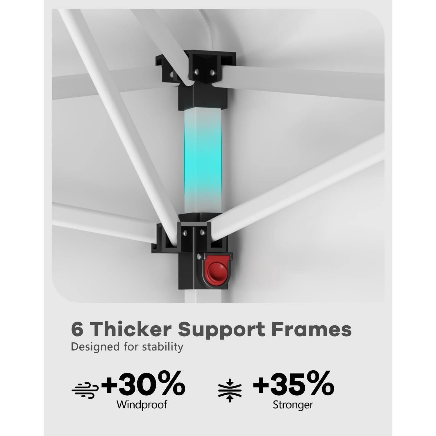 Carpa Pop Up 3.05x3.05m GarveeLife Blanca Impermeable UV50+