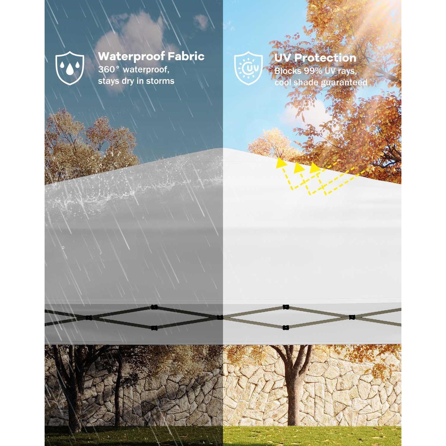 Carpa Pop Up 3.05x3.05m GarveeLife Blanca Impermeable UV50+