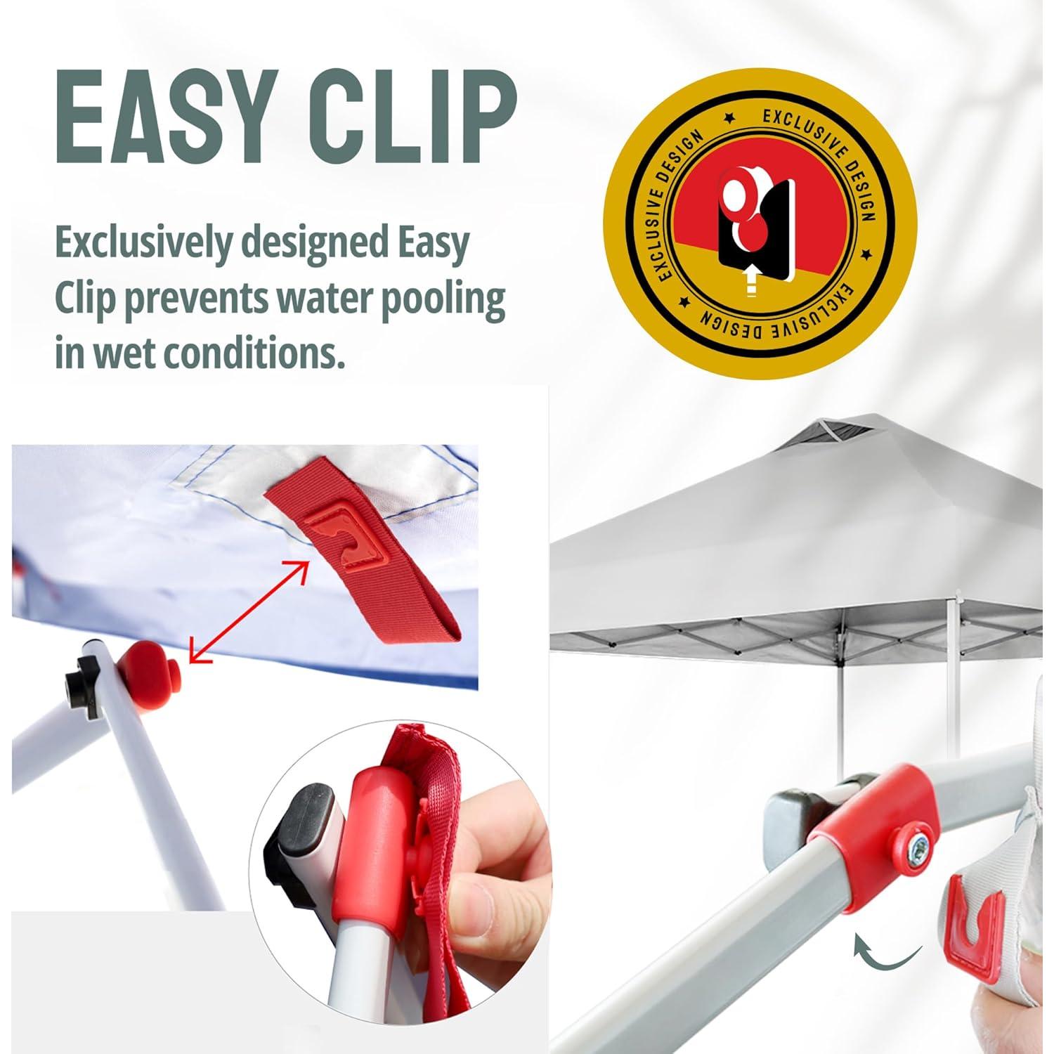 Carpa Plegable 3.05x3.05m CROWN SHADES con 1 Pared Lateral Azul