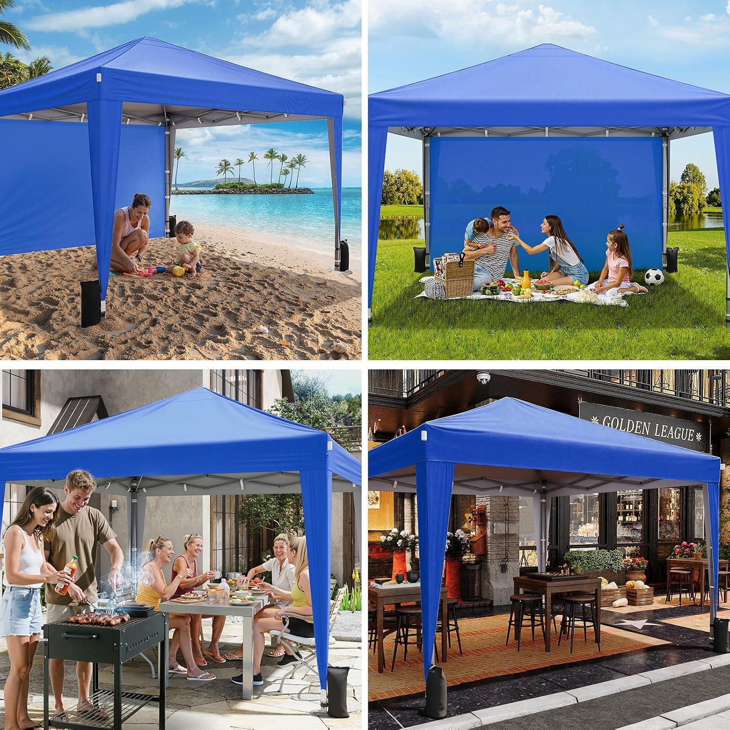 Carpa Plegable 3x3m Driftalia con Paredes Laterales - Azul