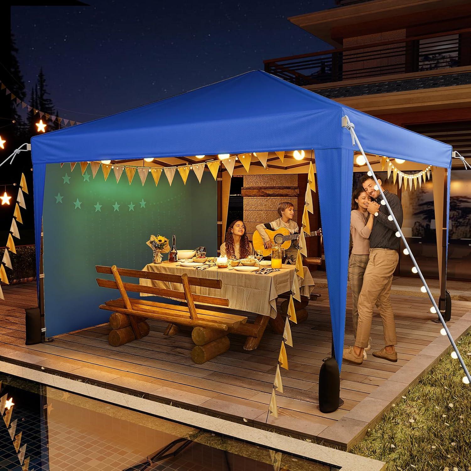 Carpa Plegable 3x3m Driftalia con Paredes Laterales - Azul