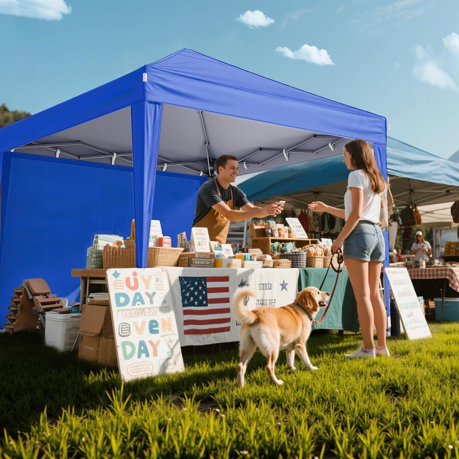 Carpa Plegable 3x3m Driftalia con Paredes Laterales - Azul