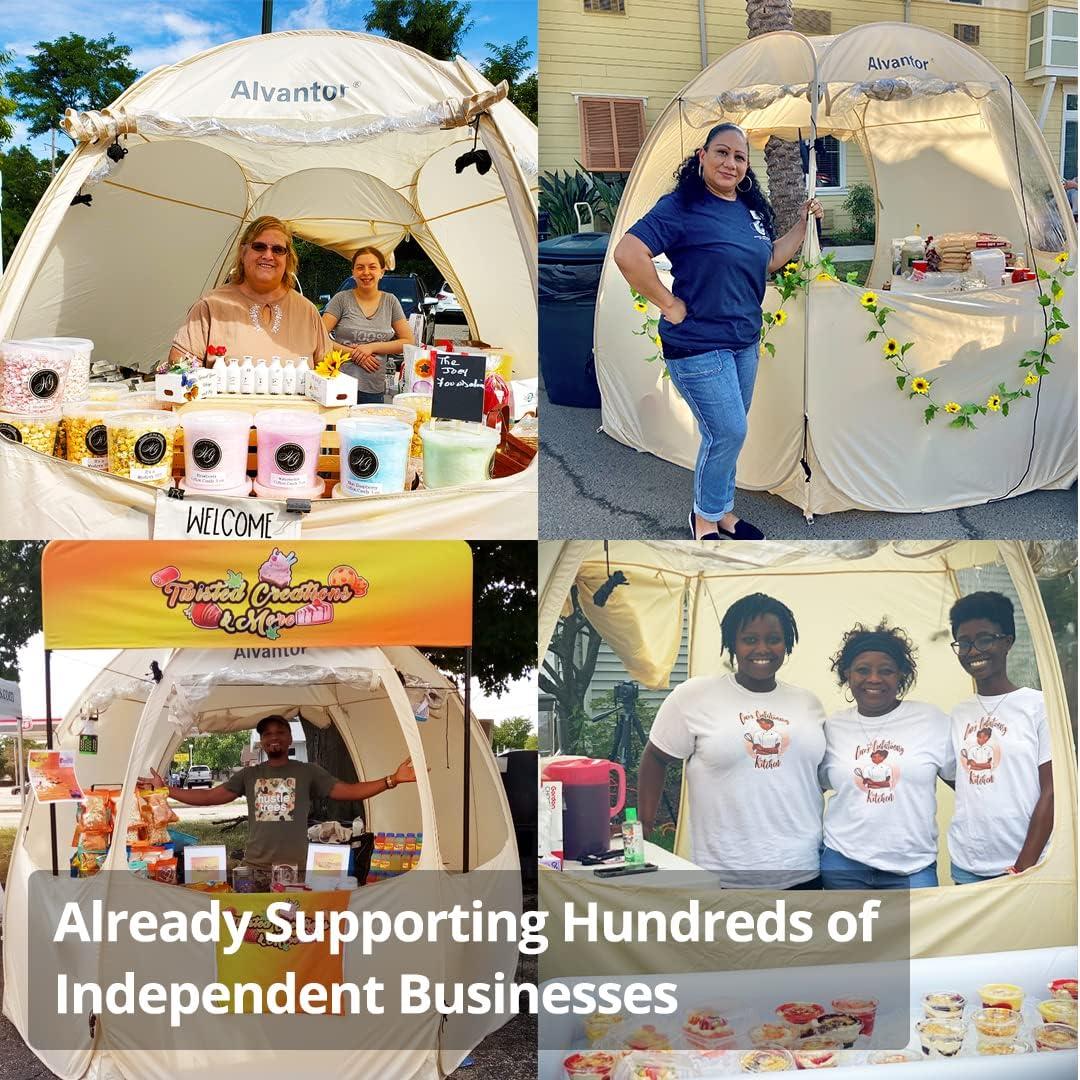 Carpa Plegable Alvantor 3x3m Beige para Eventos y Ventas