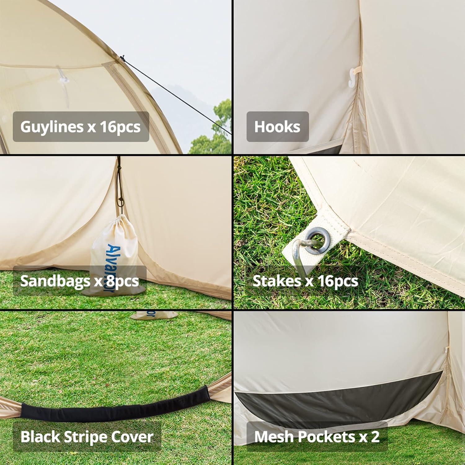 Carpa Plegable Alvantor 3x3m Beige para Eventos y Ventas